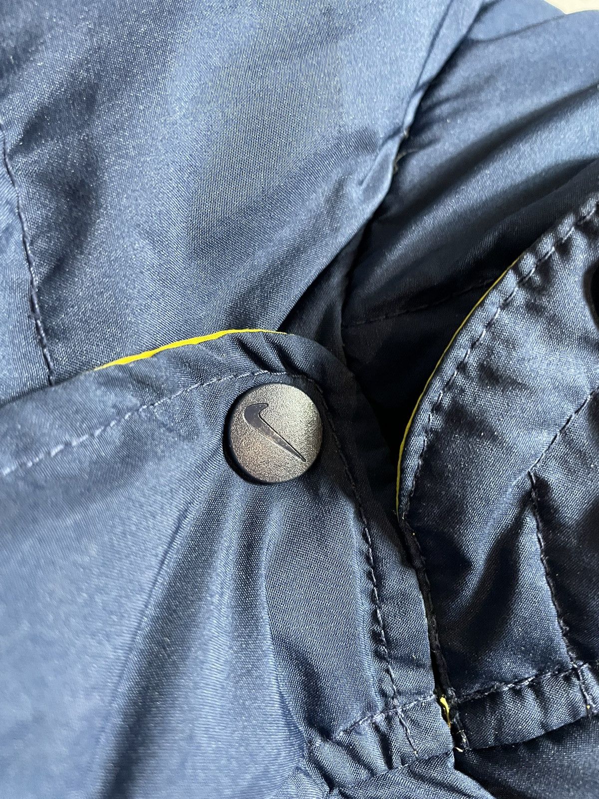 Nike Crazy Vintage 90's Nike Down Puffer Jacket Big Swoosh Drill Size US XL / EU 56 / 4 - 7 Thumbnail