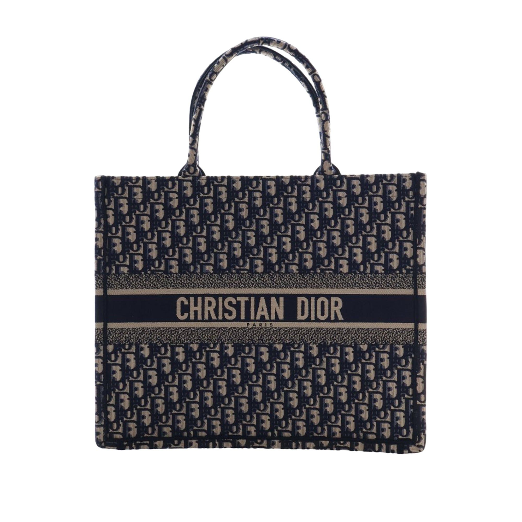 Dior Large Oblique Embroidered Canvas Book Tote Size ONE SIZE - 1 Thumbnail