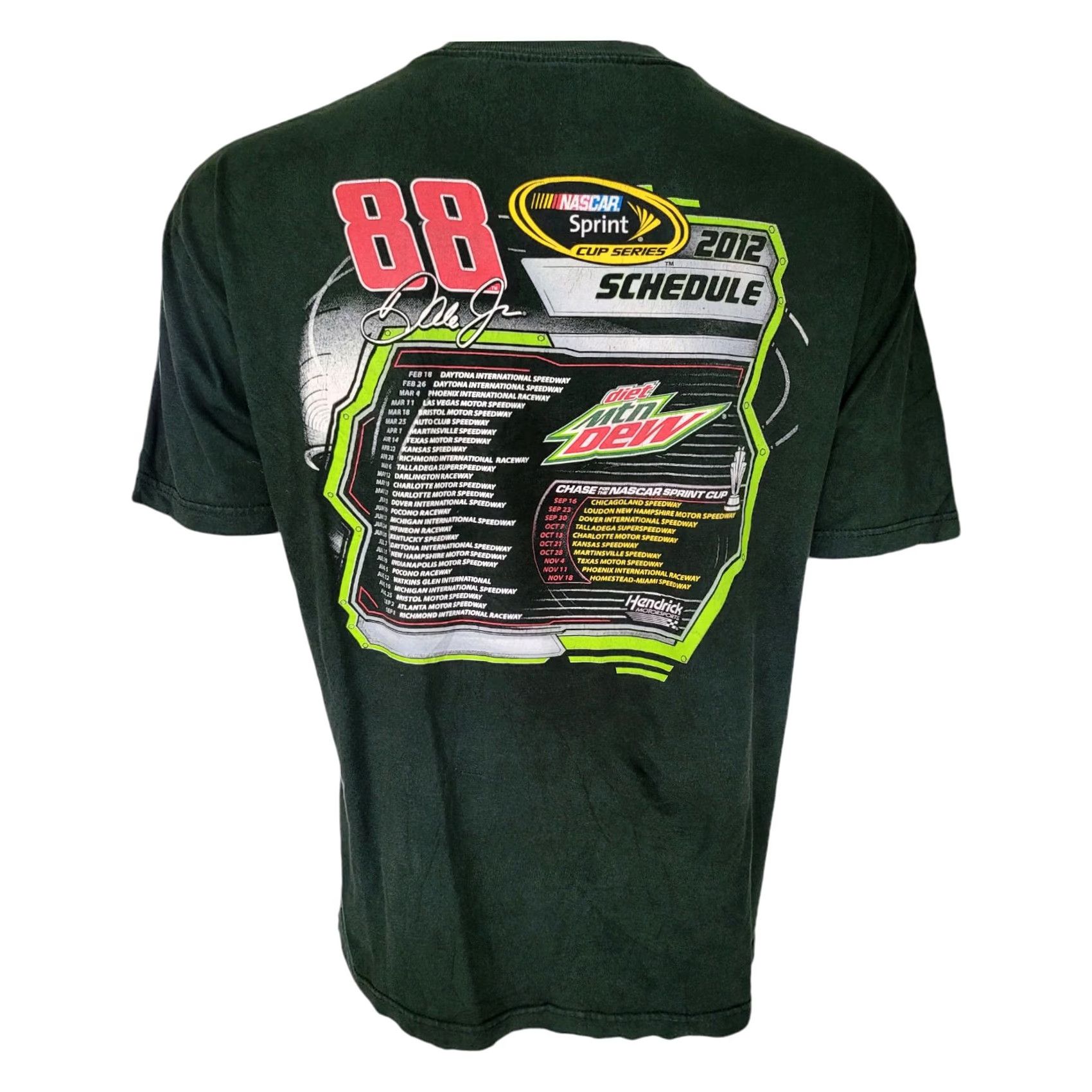 NASCAR Vintage NASCAR Dale Earnhardt Jr. #88 Diet Mountain Dew T-Shirt XL Black/Green NASCAR Shirt Mens Size US XL / EU 56 / 4 - 2 Thumbnail