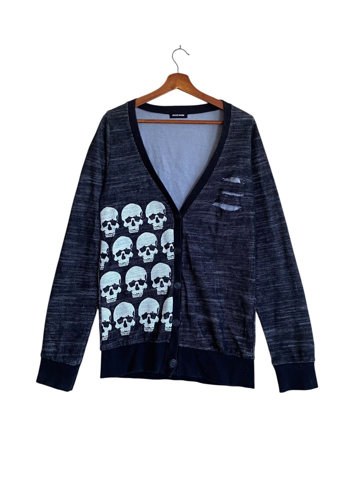 Japanese Brand Rare Vintage Japanese Brand Peace Now Punker Cardigan 2000s Size US M / EU 48-50 / 2 - 1 Thumbnail