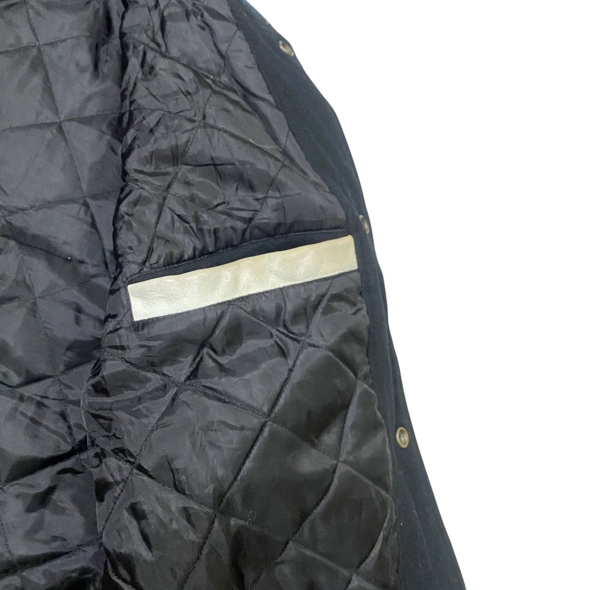 Vintage Vintage Y2k varsity jacket leather sleeve Size US L / EU 52-54 / 3 - 9 Thumbnail