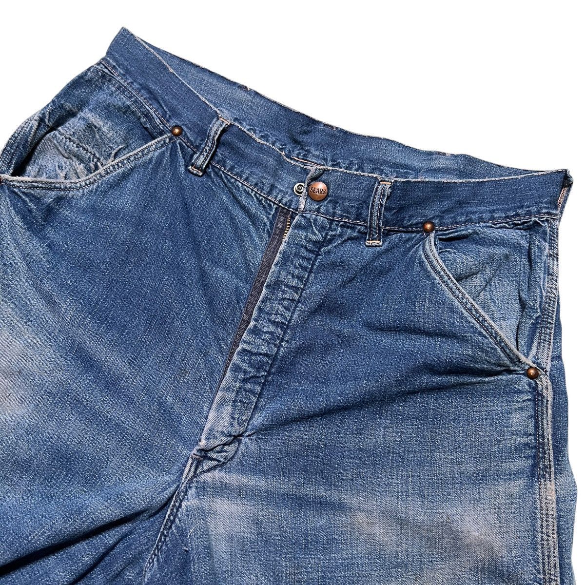 Sears 🔥 60s SEARS CARPENTER DENIM JEANS Size US 32 / EU 48 - 14 Thumbnail
