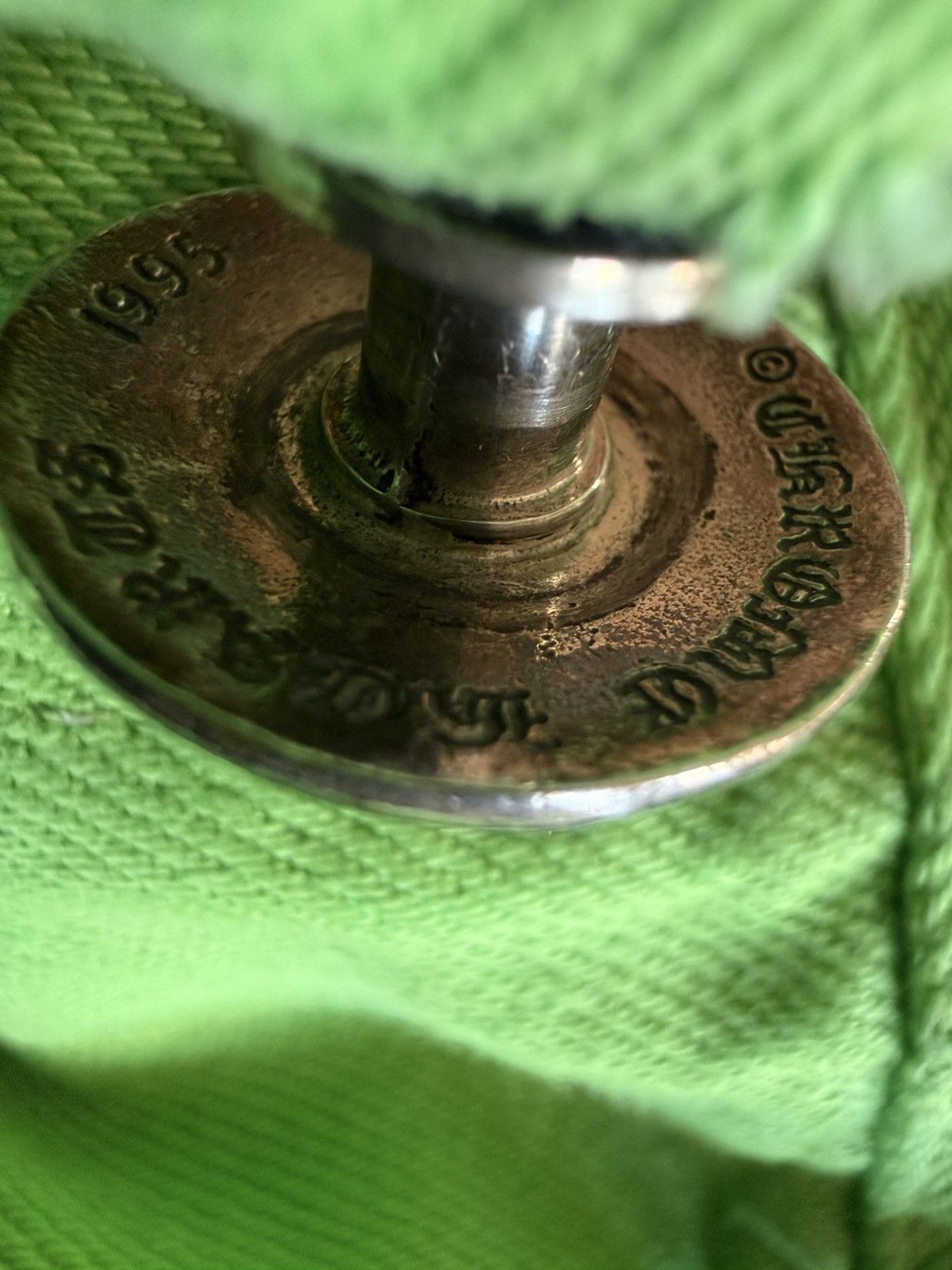 Chrome Hearts Chrome Hearts Lime Green 501 Patch Jeans Size US 33 - 8 Thumbnail