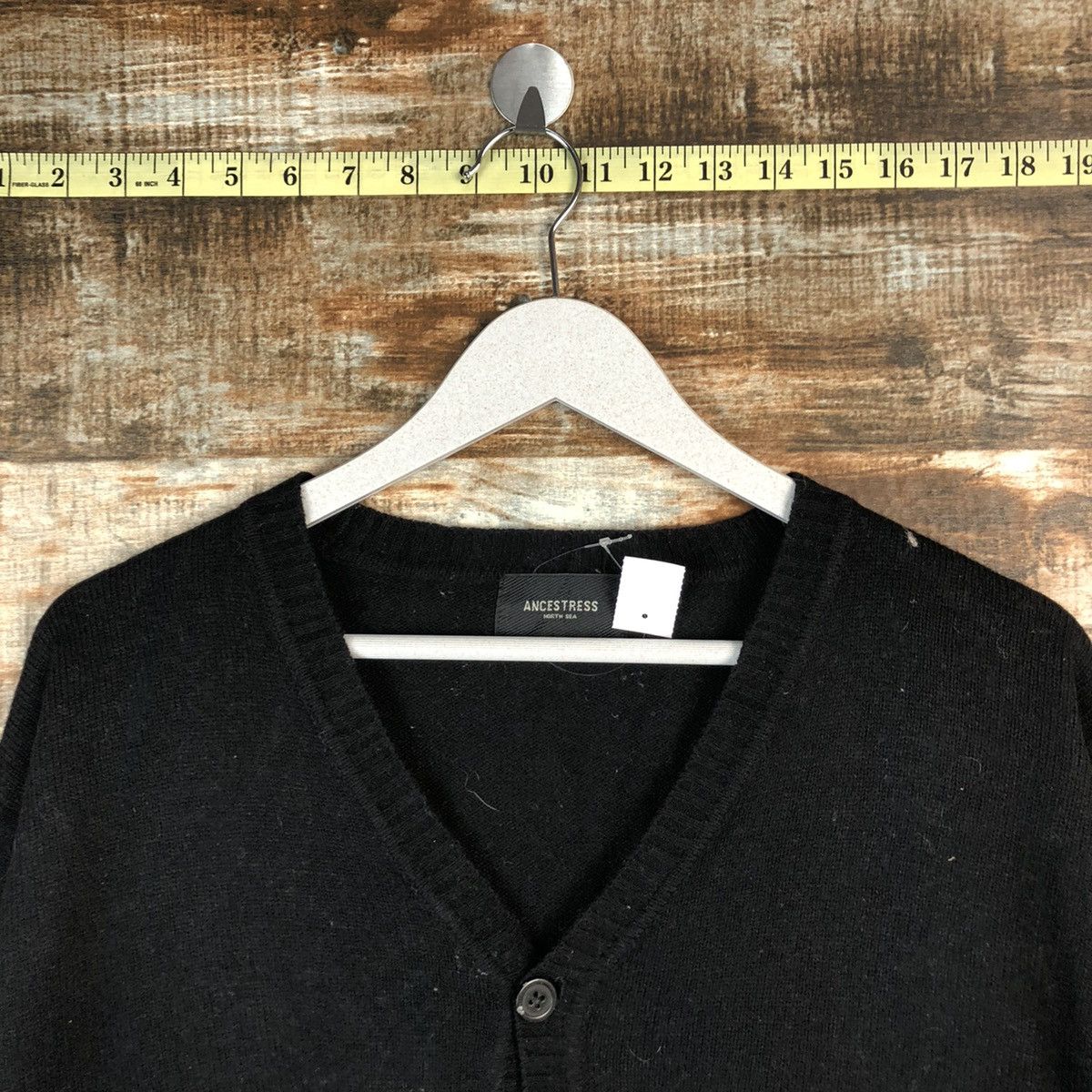 Homespun Knitwear × Japanese Brand Ancestress Black Cardigan Knitwear #A1372 Size US L / EU 52-54 / 3 - 4 Thumbnail