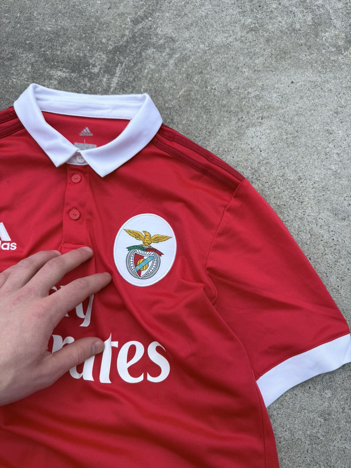Adidas Vintage Adidas FC Benfica soccer streetwear football t-shirt Size US L / EU 52-54 / 3 - 8 Thumbnail