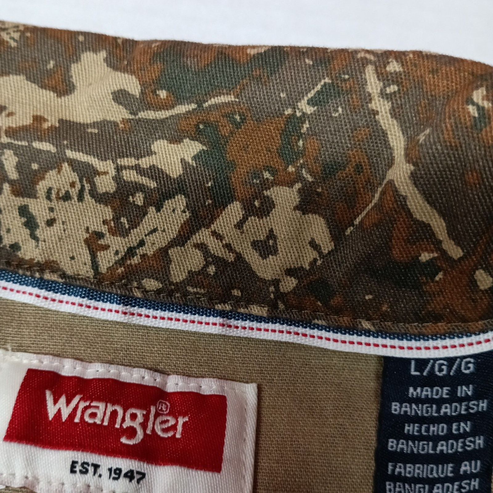 Wrangler Wrangler Camouflage Jacket Overshirt Shacket Size L Brown Size US L / EU 52-54 / 3 - 5 Thumbnail