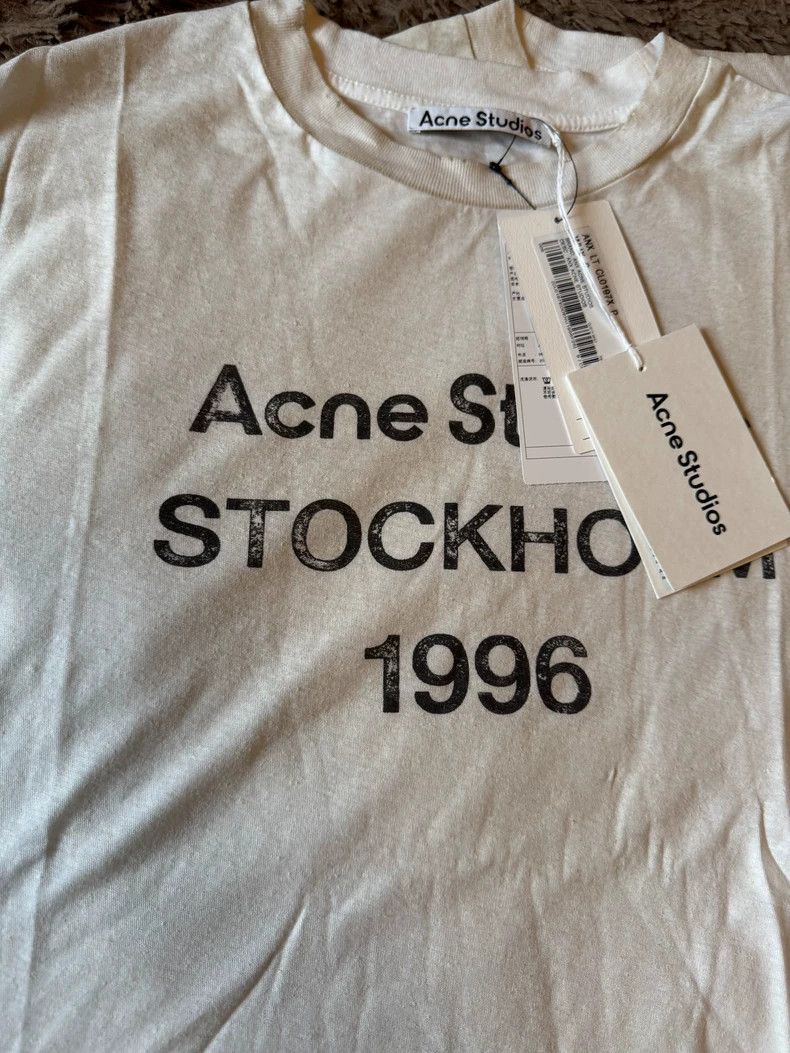 Acne Studios Acne Studios White letter long-sleeved shirt Size US S / EU 44-46 / 1 - 2 Thumbnail