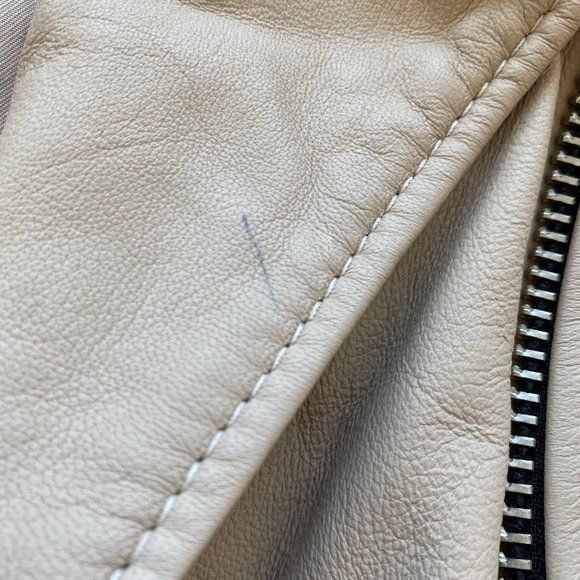 Allsaints NWT All Saints Cole Biker Leather Jacket Sand Brown Sz 2 Size XS / US 0-2 / IT 36-38 - 8 Thumbnail