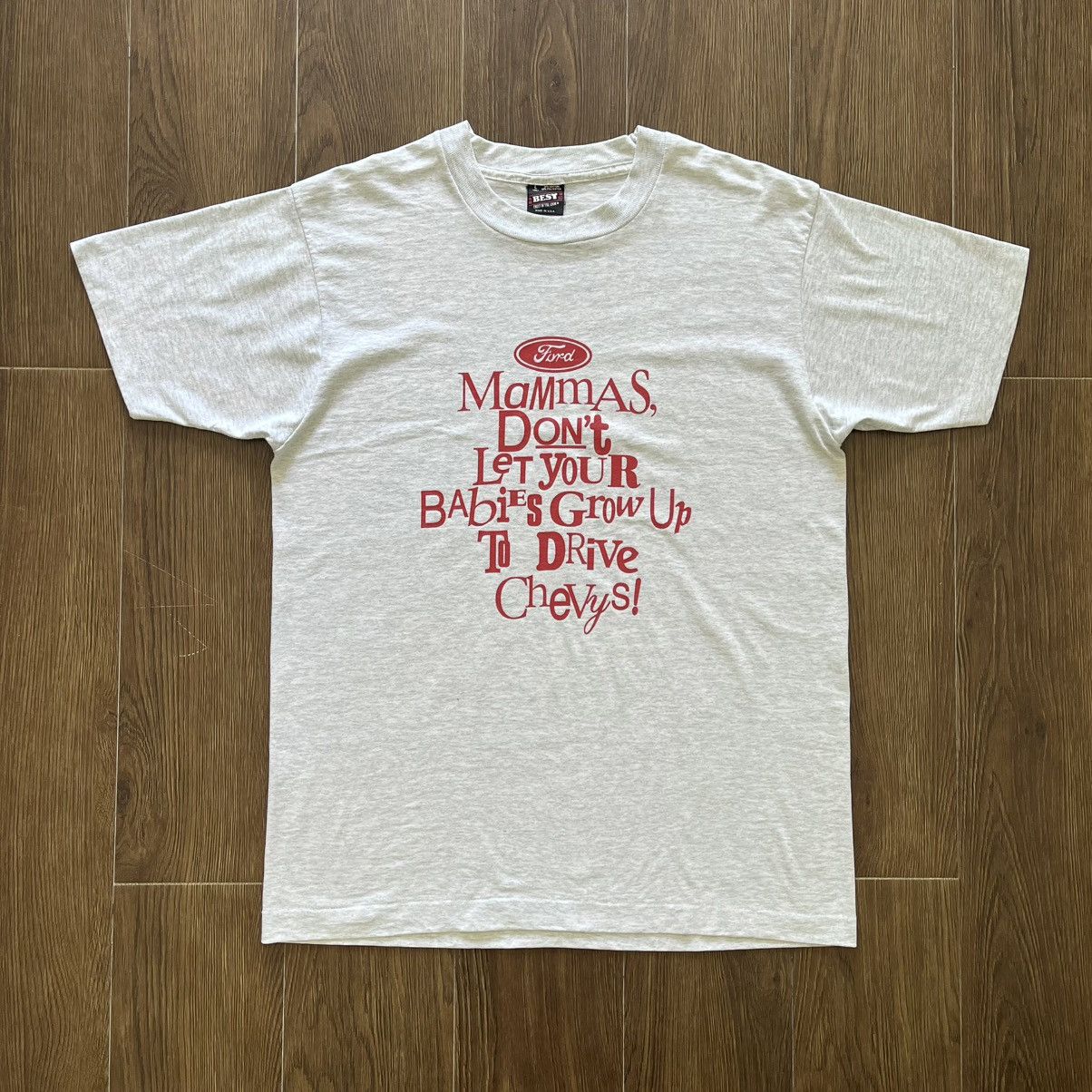 Vintage Vintage Ford “Don’t Let Me Drive Chevy” Statement T-Shirt Size US L / EU 52-54 / 3 - 1 Thumbnail
