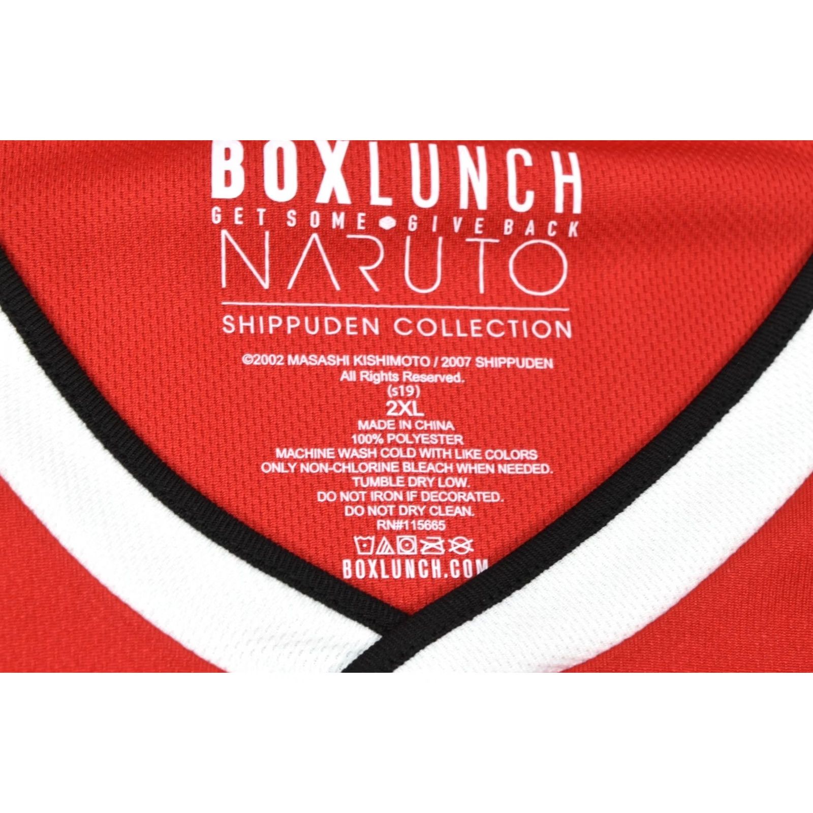 Vintage BoxLunch Naruto Akatsuki Shinobi Soccer Jersey Red 2X V-Neck Short Sleeve Mens Size US XXL / EU 58 / 5 - 6 Thumbnail