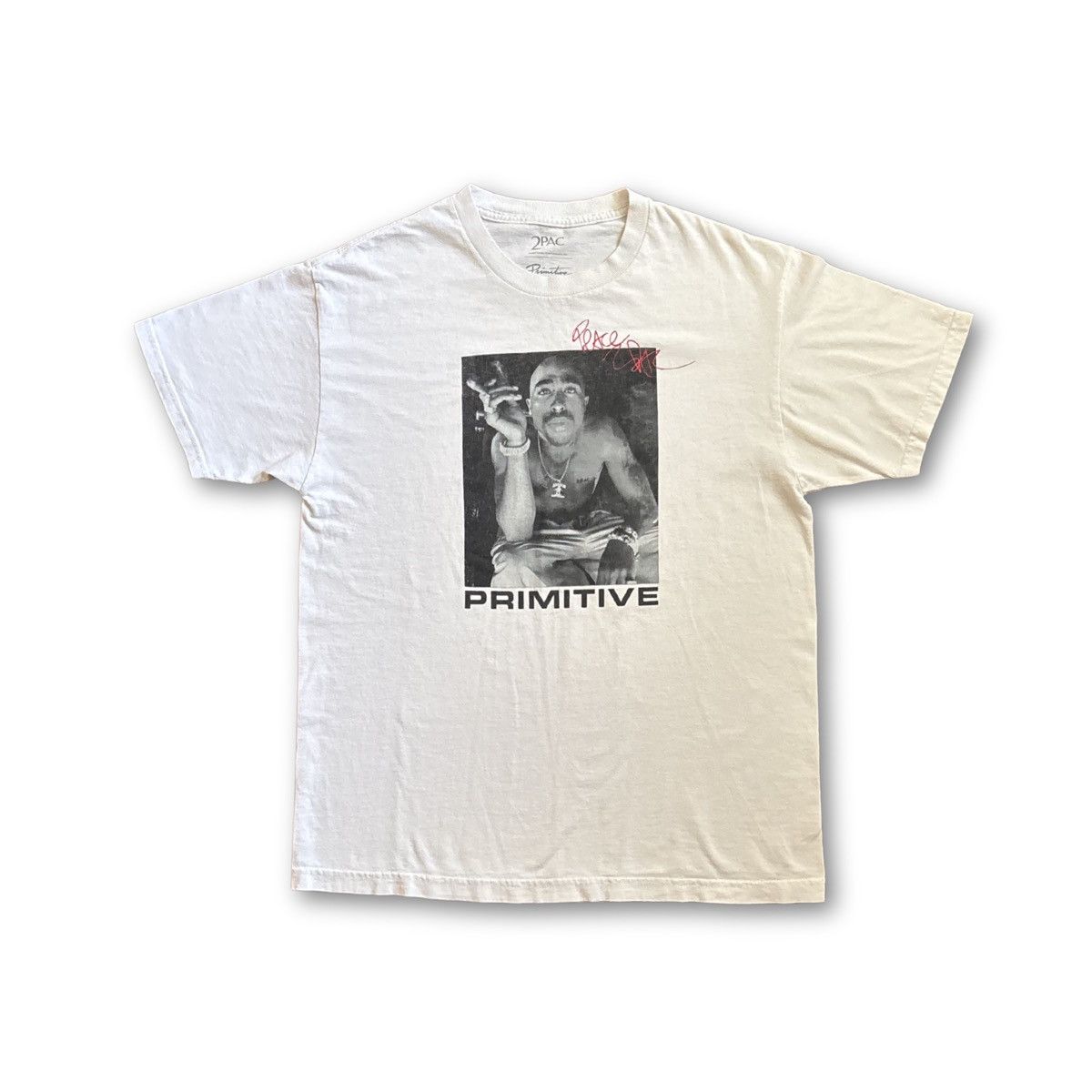 Primitive 2pac Primitive Tupac White Men’s Large Graphic T-Shirt Size US L / EU 52-54 / 3 - 1 Thumbnail