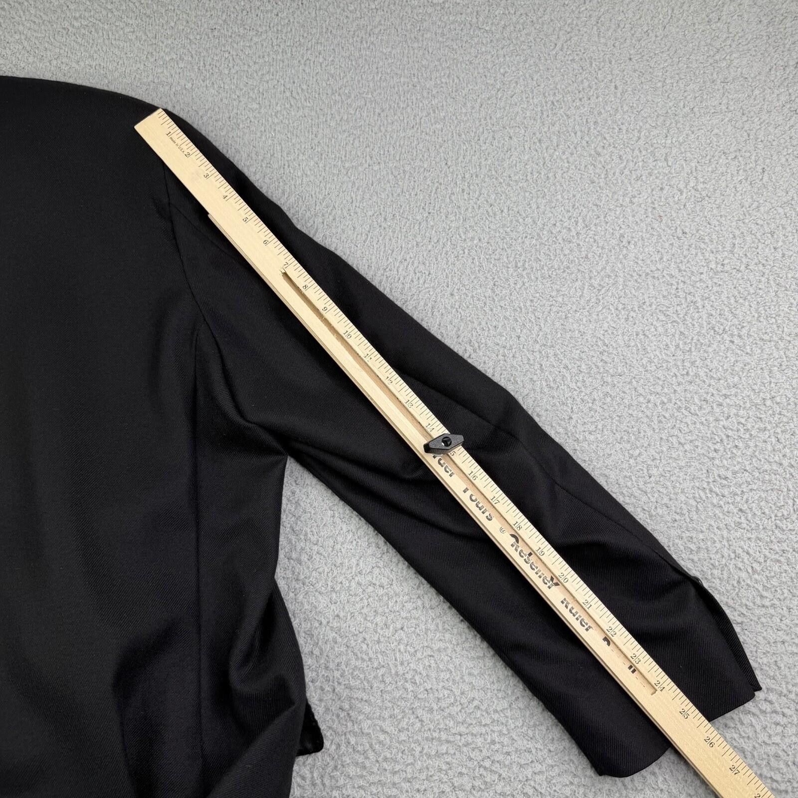 Loro Piana Loro Piana 100% Worsted Italian Cashmere Black Coat 48 Long Size 48L - 9 Thumbnail