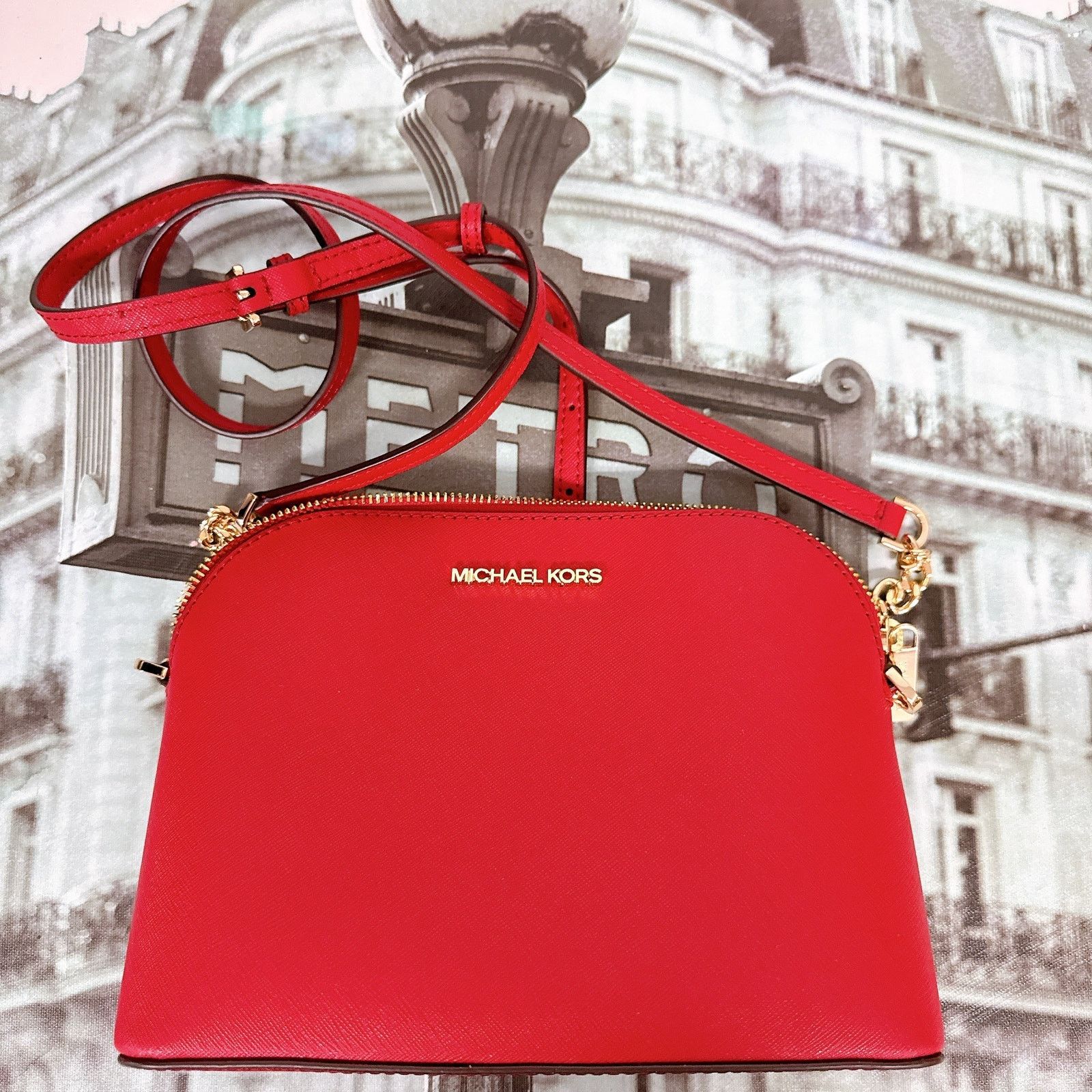 Michael Kors Michael Kors 38S9YCPC3L Cindy Large Saffiano Leather Dome Size ONE SIZE - 6 Thumbnail