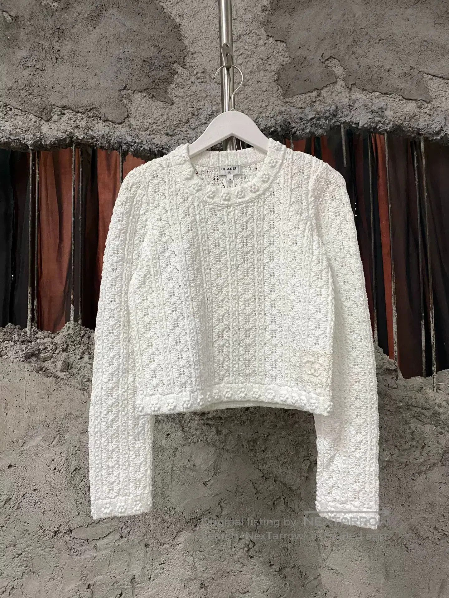 Chanel Chanel Camellia Hollow Knit Top. Size US XS / EU 42 / 0 - 1 Thumbnail