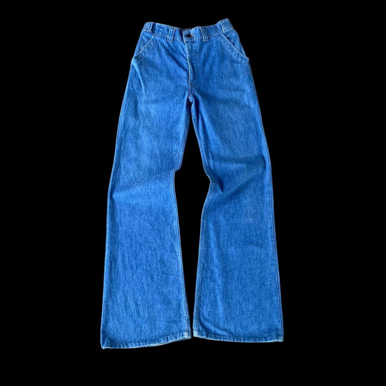 Levi's Vintage Clothing RARE 70S LEVIS 648 FLARE DENIM ORANGE TAG ZIP TALON Size US 29 - 2 Thumbnail