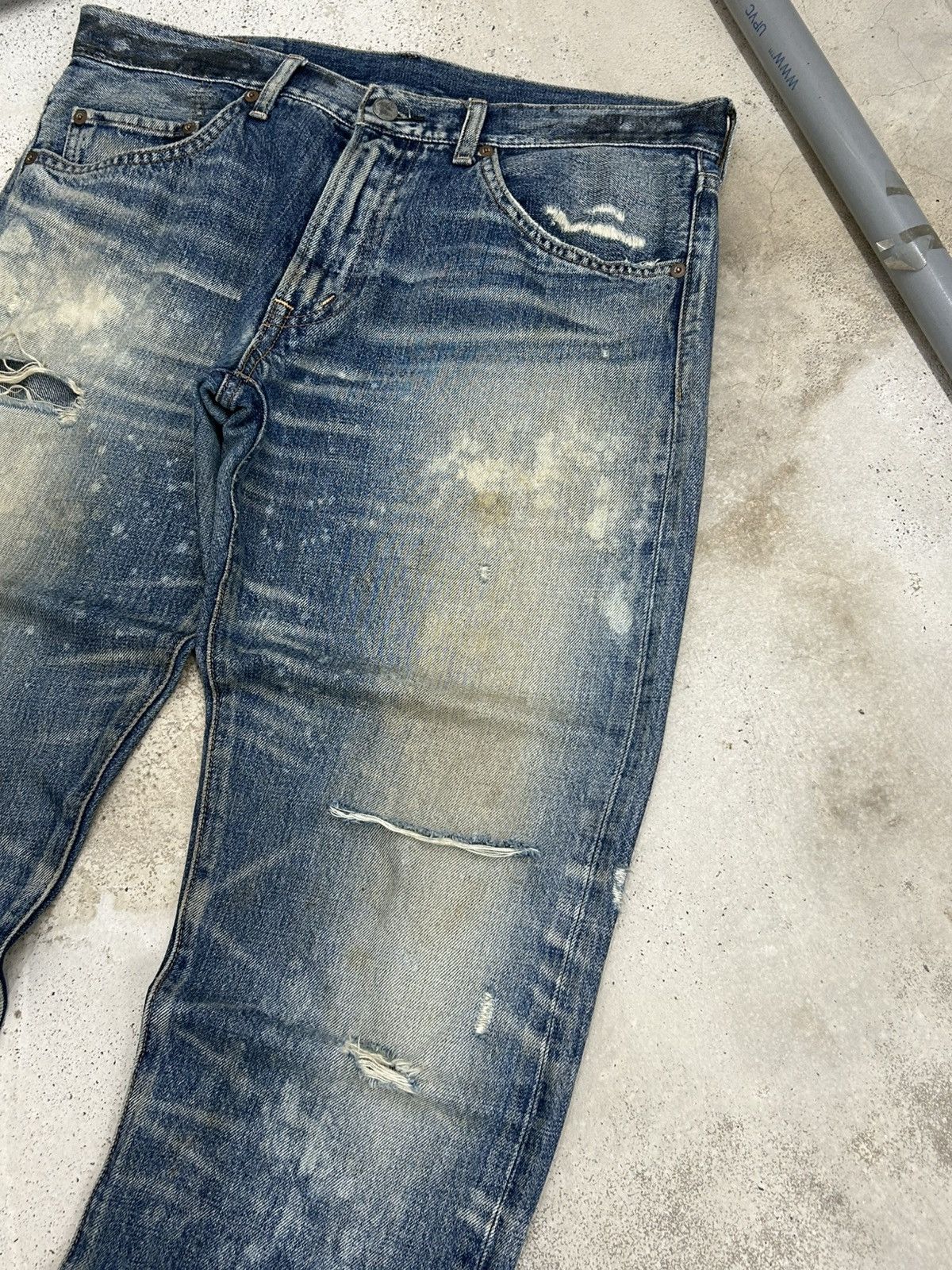 Le Grande Bleu (L.G.B.) Vintage Rna Jeans Mud Washed Dirty Distressed Jeans Size US 34 / EU 50 - 5 Thumbnail