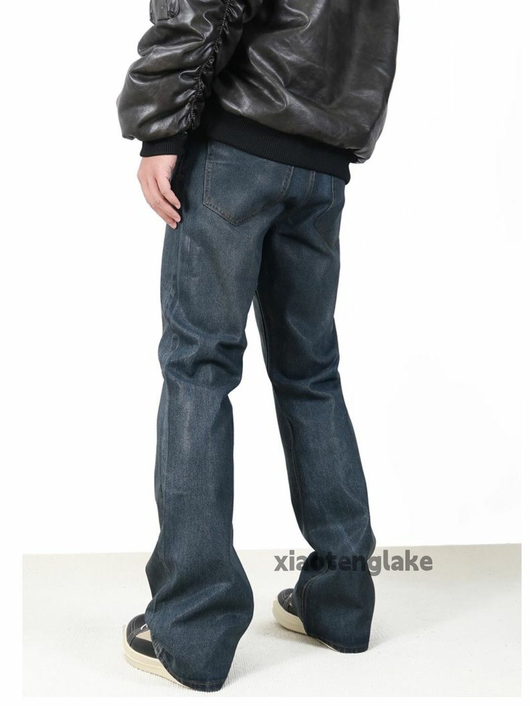 Jean × Vintage washed faded wax stain yuppie bootcut flared jeans Size US 30 / EU 46 - 6 Thumbnail
