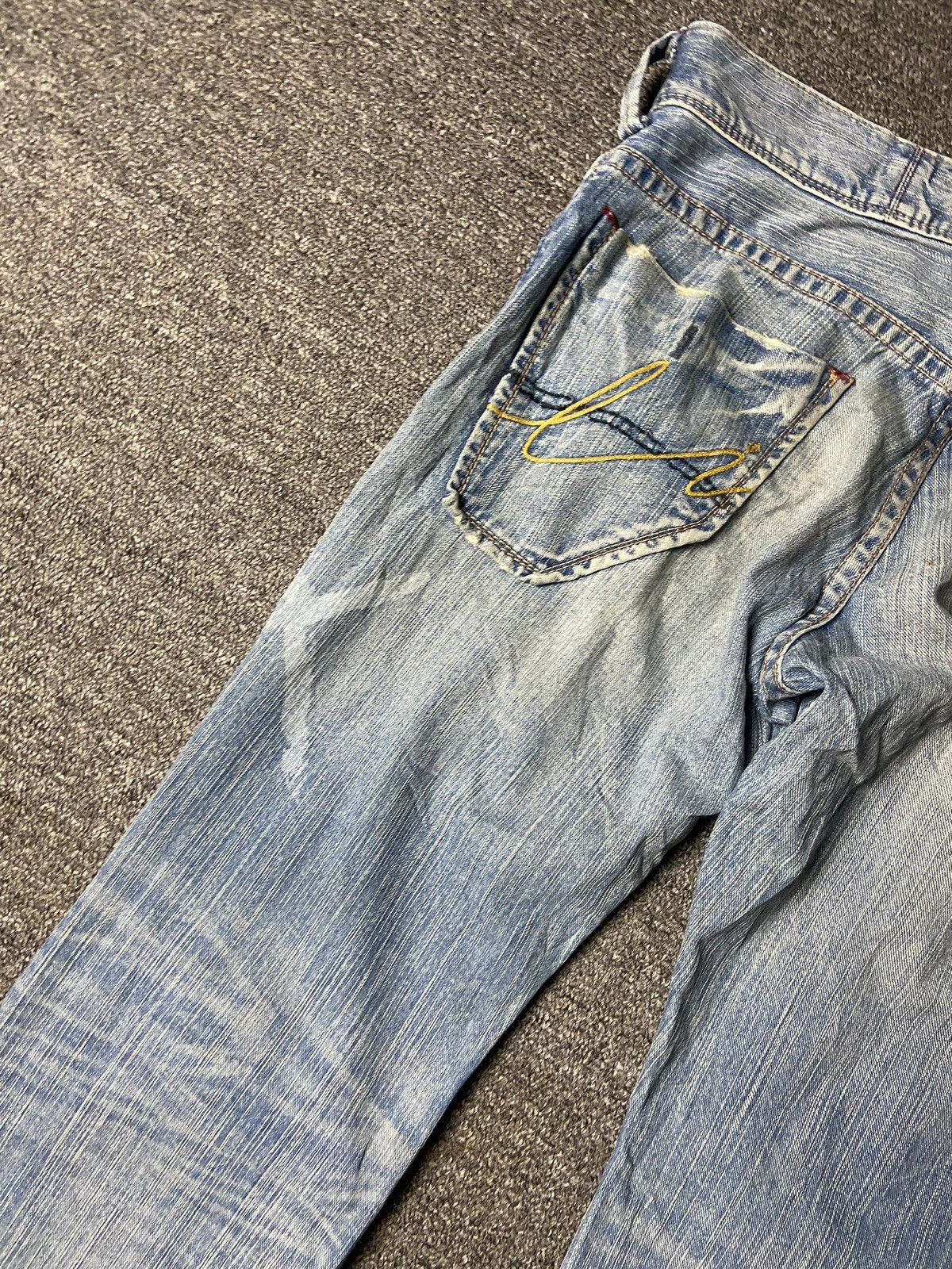 Japanese Brand Liberto XXX Distressed Ripped Denim Jeans (165) Size US 32 / EU 48 - 2 Thumbnail