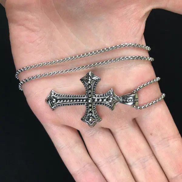 VIBE Cross Punk Necklace Chain Size ONE SIZE - 7 Thumbnail