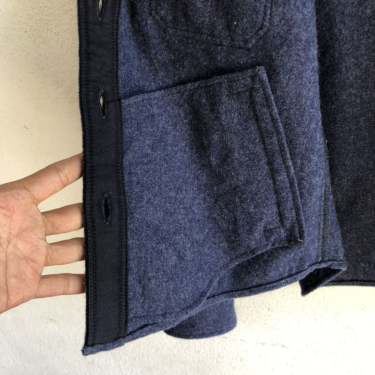 Blue Blue Japan BLUE BLUE button up wool shirt Size S / US 4 / IT 40 - 17 Thumbnail