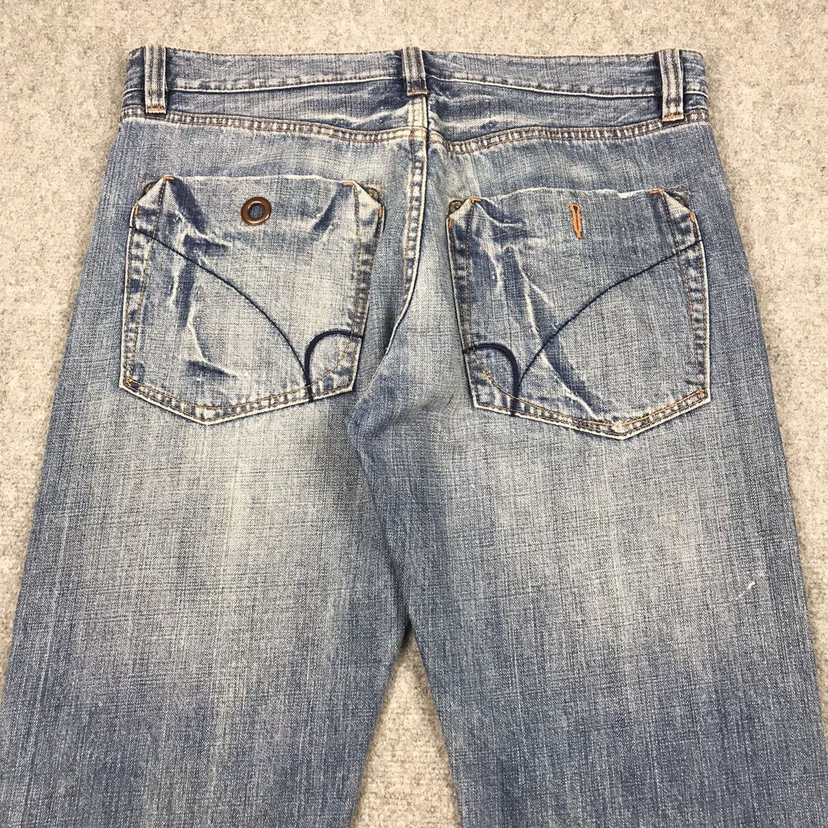Japanese Brand BACK NUMBER JAPANESE DISTRESSED ART DENIM PANTS 142 Size US 34 / EU 50 - 11 Thumbnail