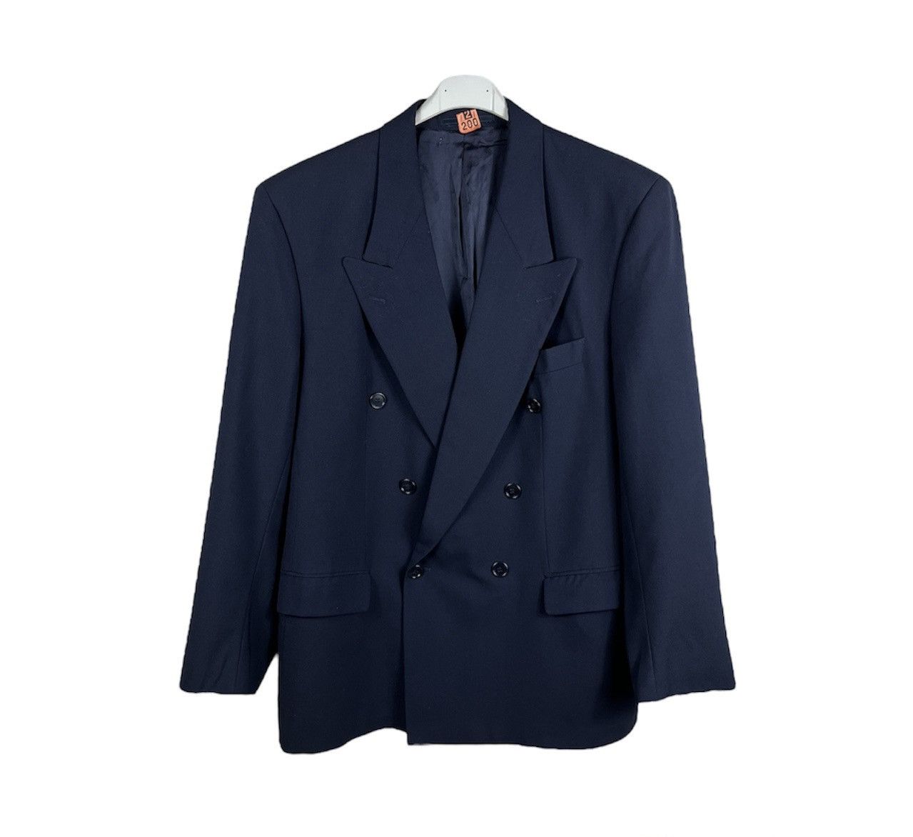Hugo Boss × Vintage Vintage Hugo Boss wool navy blazer double-breasted jacket Size US M / EU 48-50 / 2 - 1 Thumbnail