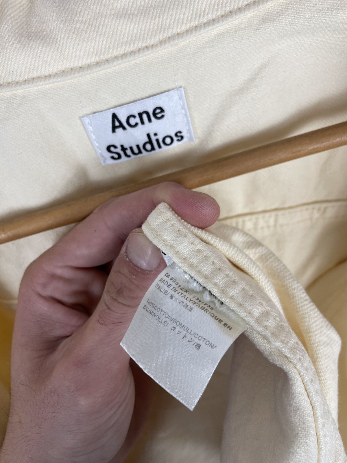 Acne Studios Rare Embroidered Smiley Face Big Logo Short Sleeve Denim Jeans Jacket Coat Bomber Size L / US 10 / IT 46 - 2 Thumbnail