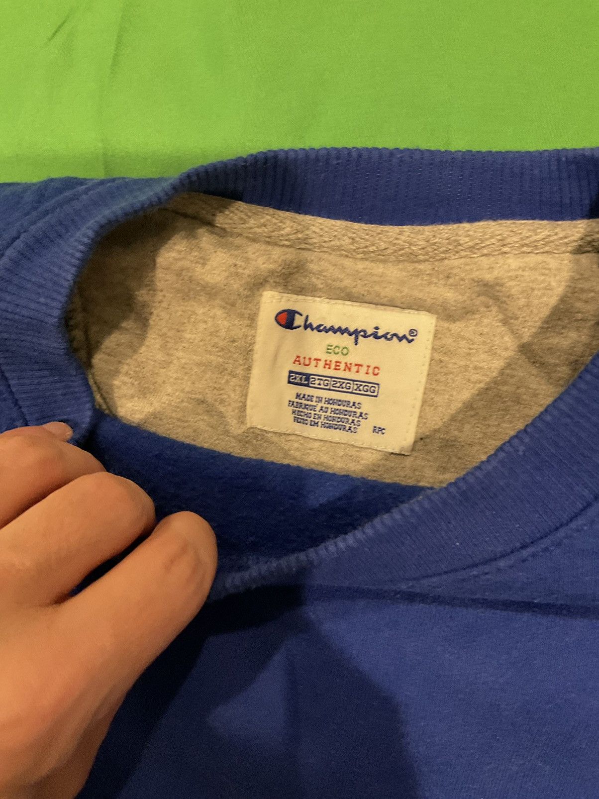 Champion × Vintage Vintage Blue Champion crewneck sweatshirt Size US XXL / EU 58 / 5 - 2 Thumbnail