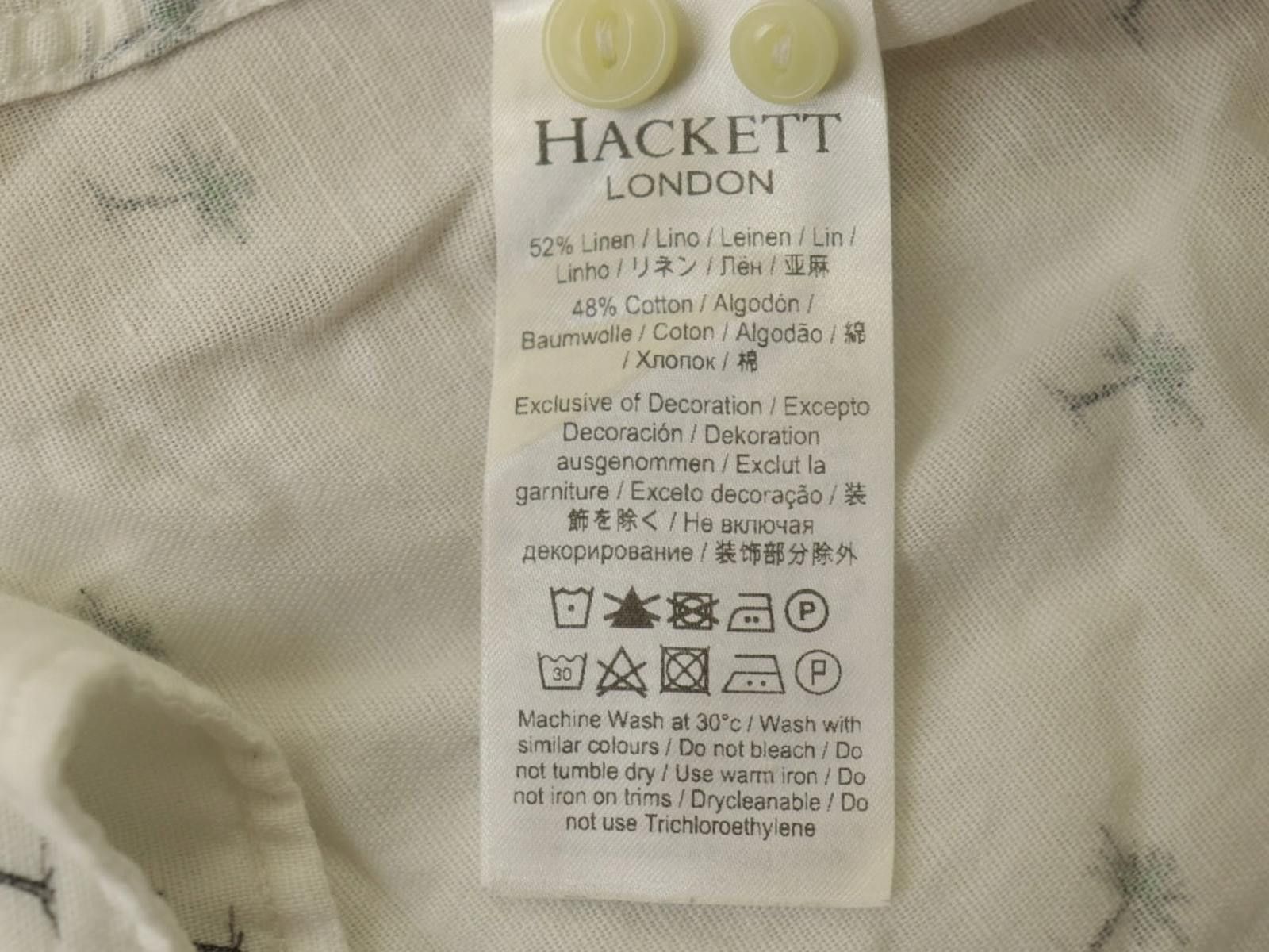Designer Hackett London White Palm Tree Button-Up Shirt Size S Size US S / EU 44-46 / 1 - 12 Thumbnail