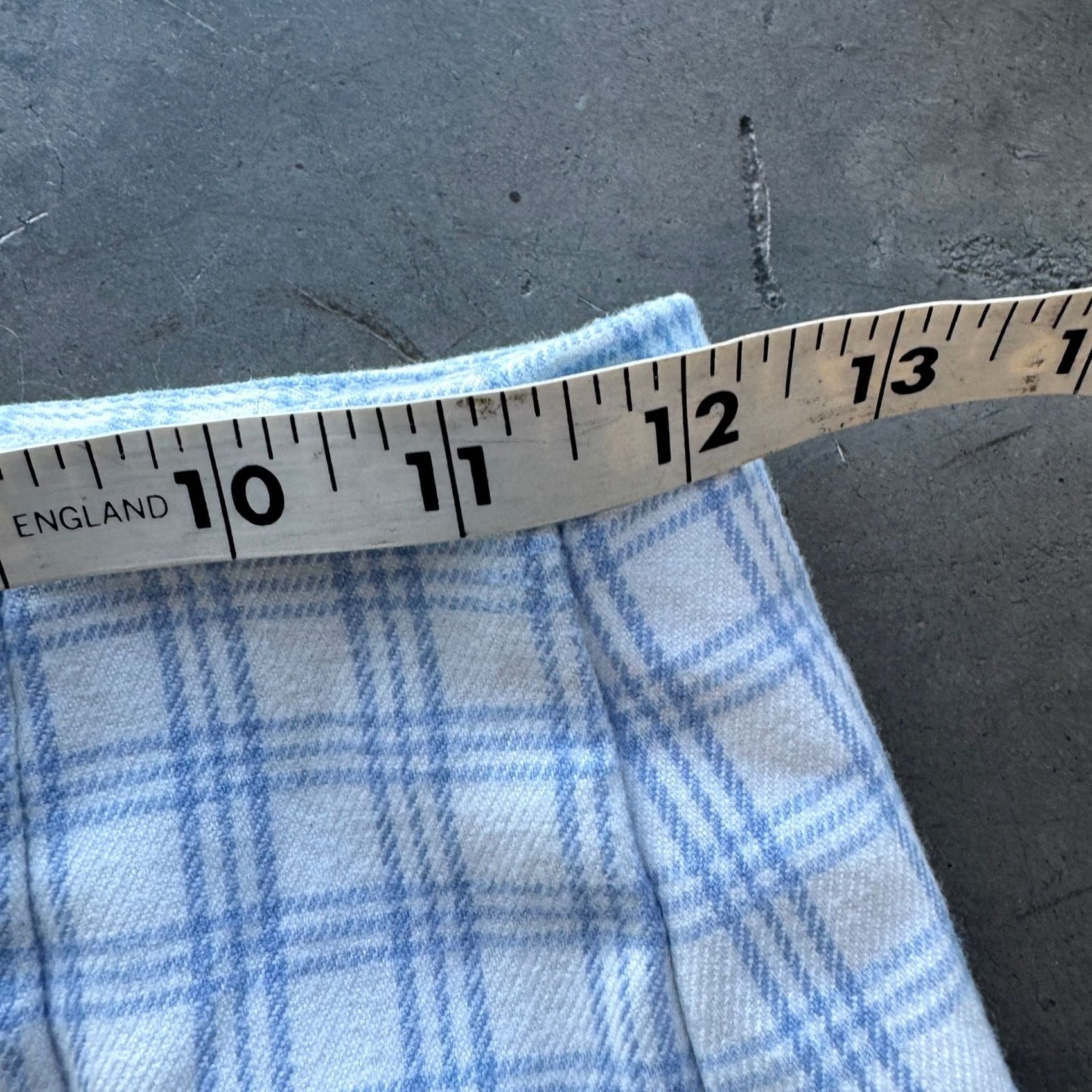Vintage VINTAGE John Galt Blue Plaid Gingham White Mini Skirt Small Womens Size 28" / US 6 / IT 42 - 5 Thumbnail