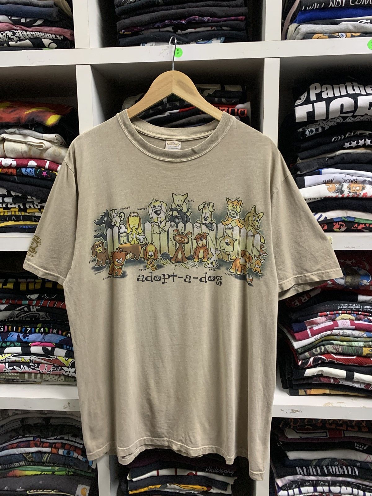 Vintage Vintage 90’s Crazy Shirt “Adopt a dog” T-Shirt Size US M / EU 48-50 / 2 - 1 Thumbnail