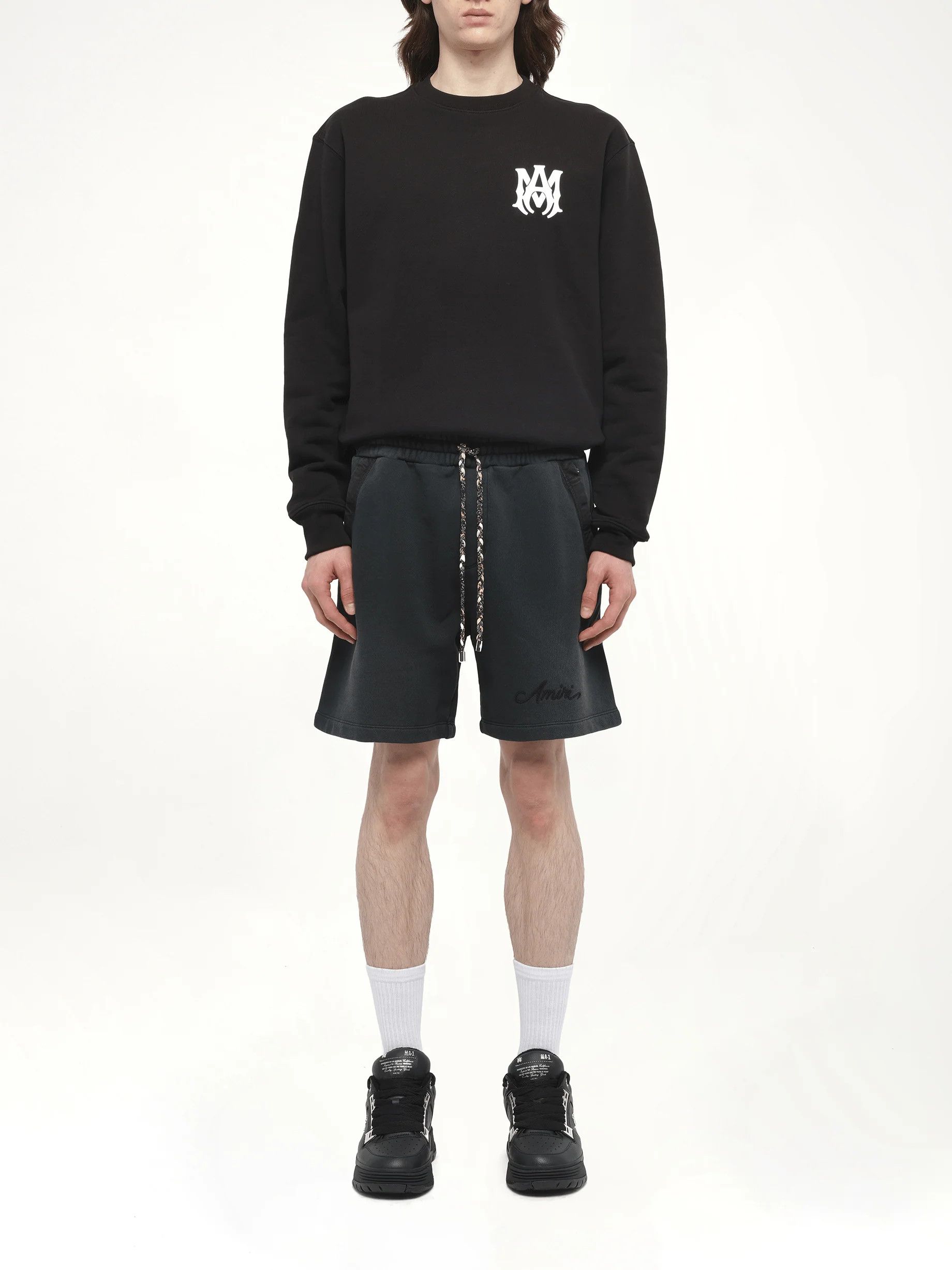 Amiri os11x1225 Bleach Bandana Shorts in Black Size US 36 / EU 52 - 7 Thumbnail