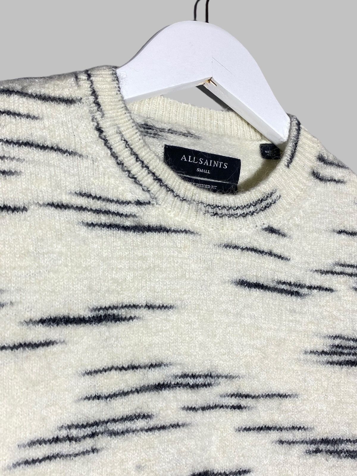 Allsaints All Saints Flux Crew Jumper Alpaca Wool Sweater Size US XS / EU 42 / 0 - 8 Thumbnail