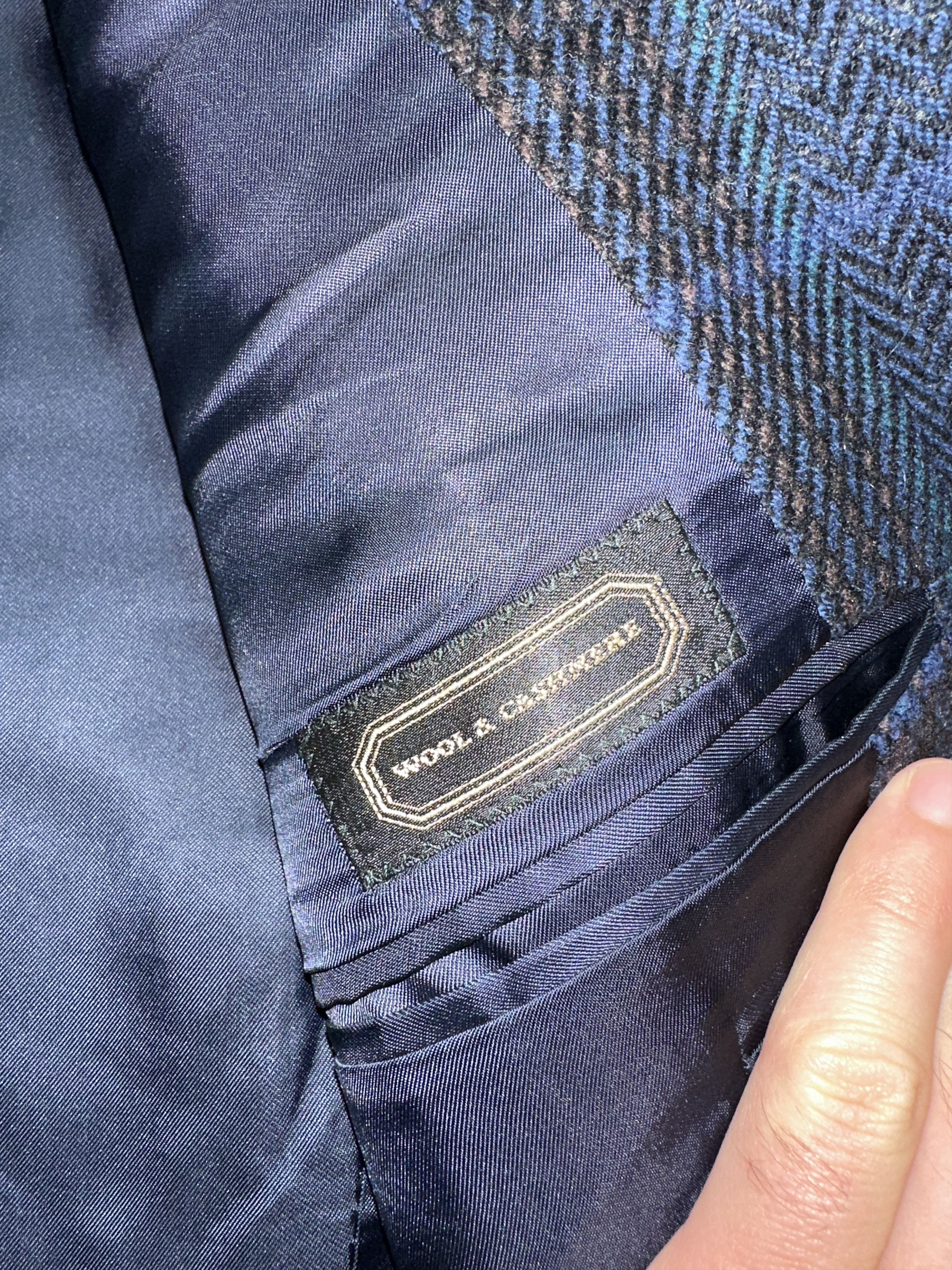 Burberry Burberrys London Vintage Wool Cashmere Check Blazer 50 6 R Size 50R - 7 Thumbnail