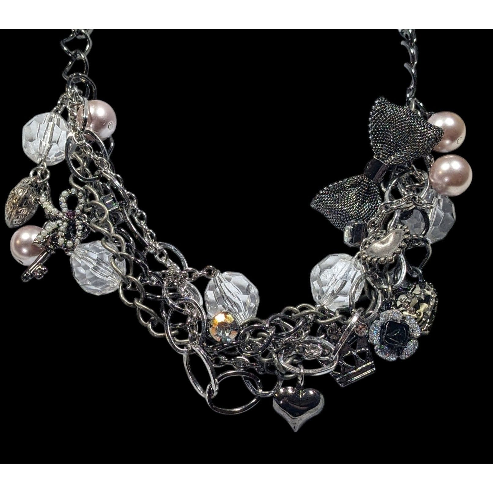 Other Coquette Glam Torsade Charm Silver Tone Necklace Size ONE SIZE - 2 Thumbnail