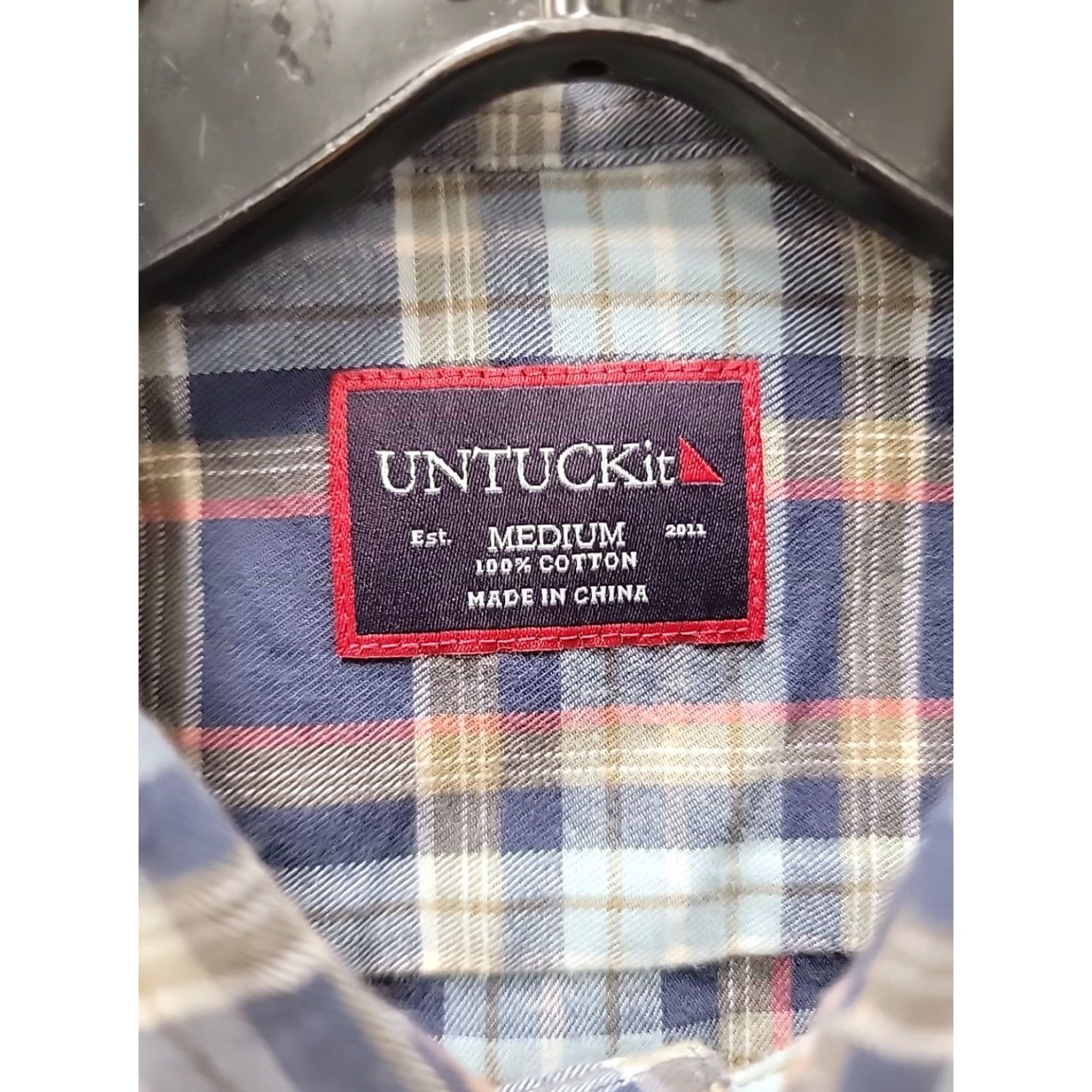 UNTUCKit UNTUCKit Button-Up Plaid Shirt Mens M Long Sleeve Casual Size US M / EU 48-50 / 2 - 2 Thumbnail