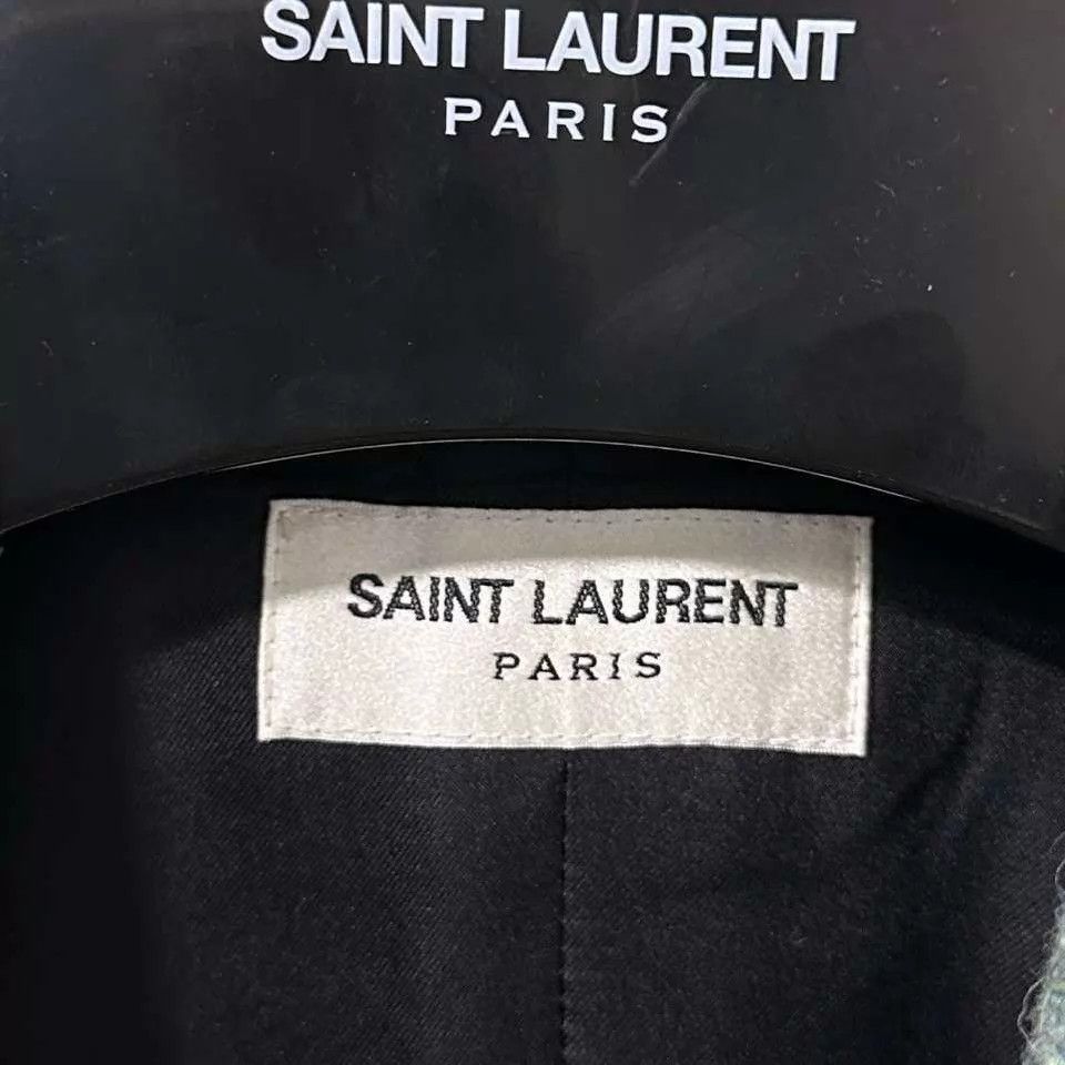 Saint Laurent Paris Saint Laurent Mint Green Double-Breasted Blazer Size XS / US 0-2 / IT 36-38 - 5 Thumbnail