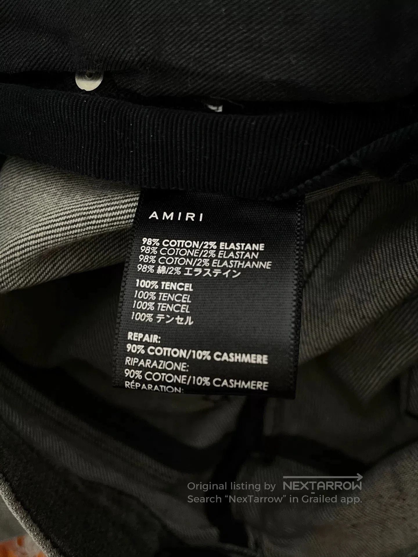 Amiri Amiri MX1 Gray Black Distressed Waffle. Size US 31 - 4 Thumbnail