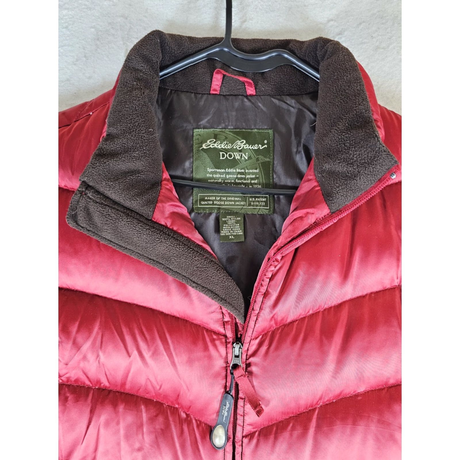 Eddie Bauer Eddie Bauer EB 550 Premium Goose Down Winter Puffer Coat Womens XL Full Zip Red Jacket Size XL / US 12-14 / IT 48-50 - 3 Thumbnail