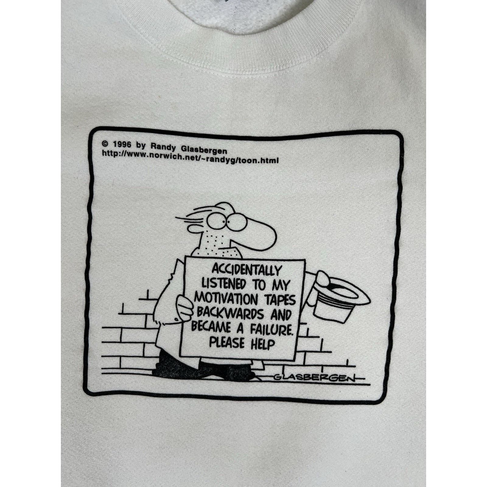 Lee Vintage Randy Glasbergen Comic Art Sweatshirt Size XL 90s Ma Size US XL / EU 56 / 4 - 2 Thumbnail