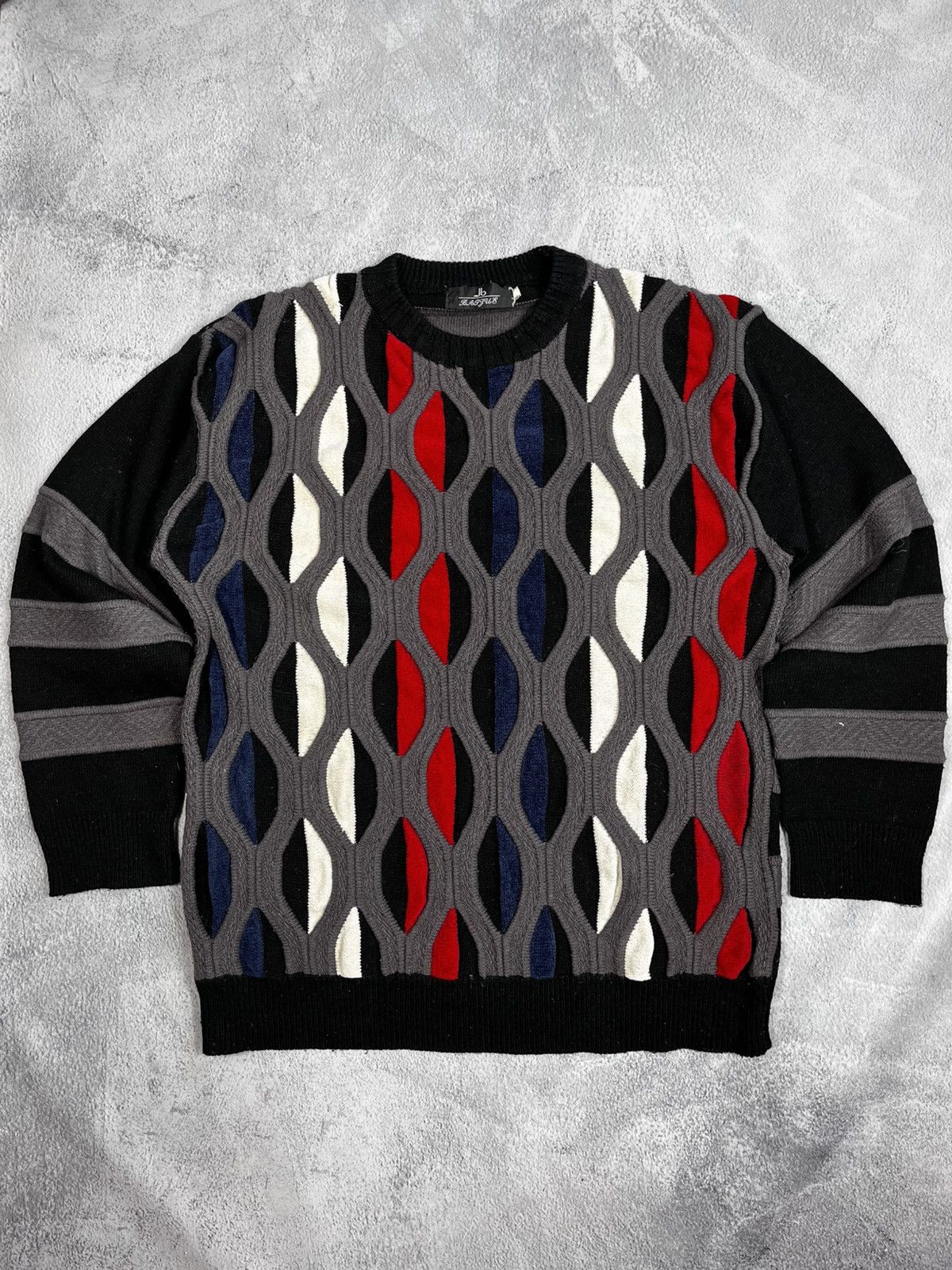 Japanese Brand × Vintage Vintage 90s Coogi style wool sweater rare streetwear XL Size US XL / EU 56 / 4 - 1 Thumbnail