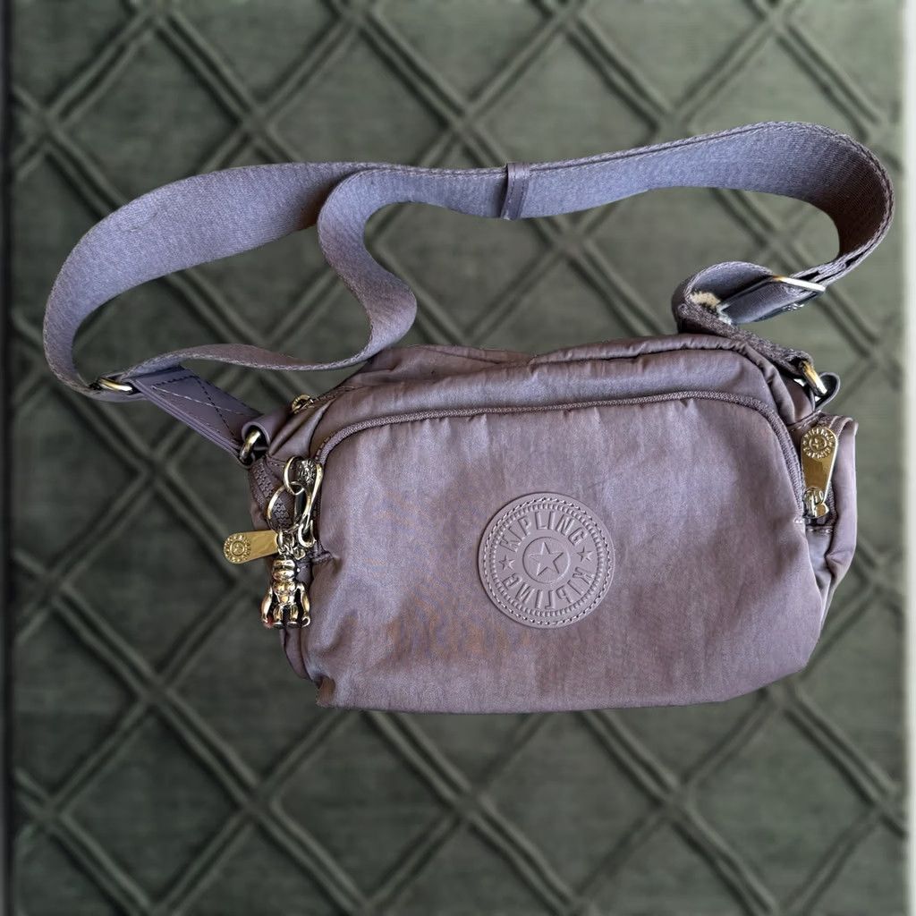 Vintage Kipling Shoulder Bag Women Light Purple Lightweight Monkey Charm 10.2x7.1 inches Japan Size ONE SIZE - 1 Thumbnail