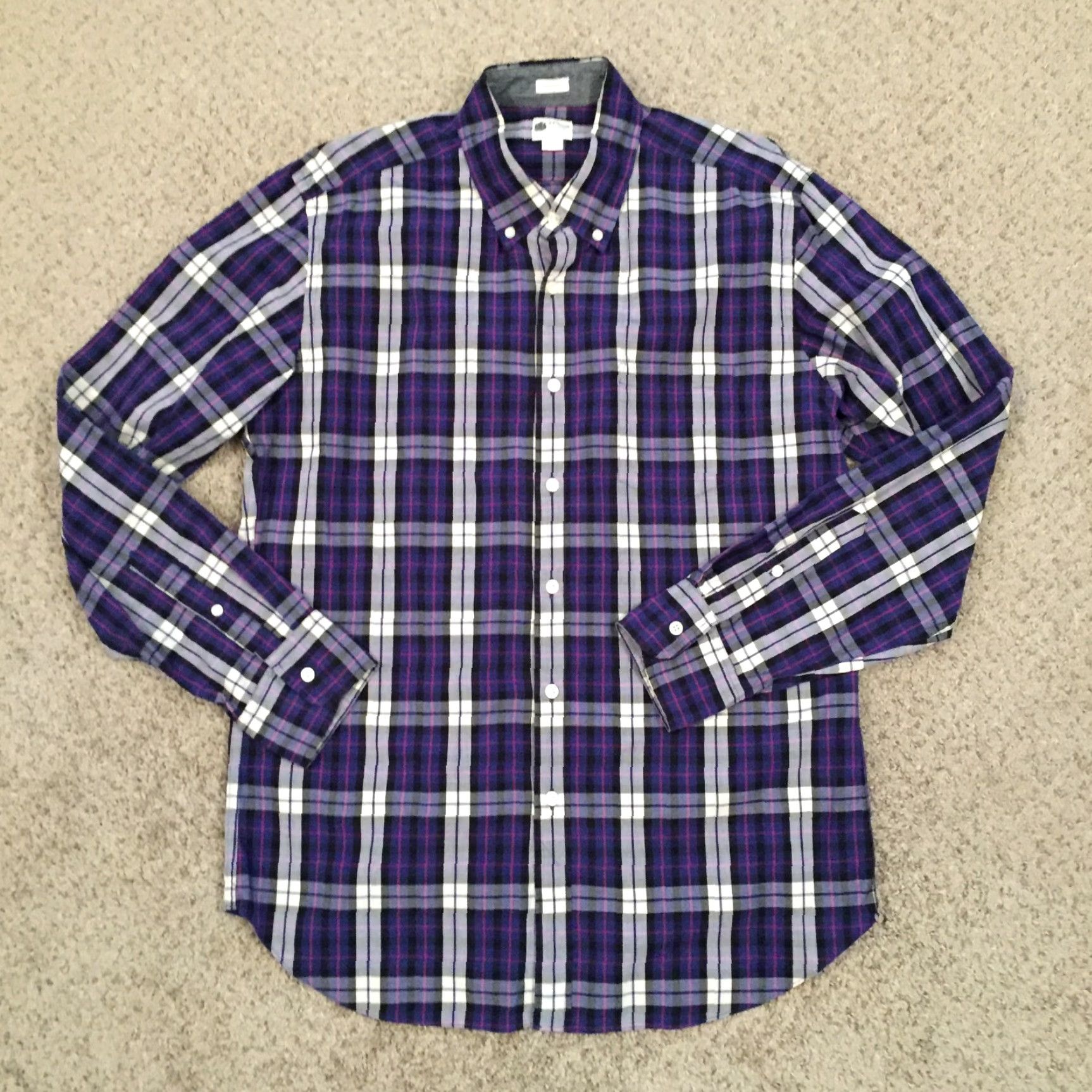 J.Crew J. Crew Shirt Mens Large Blue Plaid Long Sleeve Button Down Tailored Fit Size US L / EU 52-54 / 3 - 2 Thumbnail