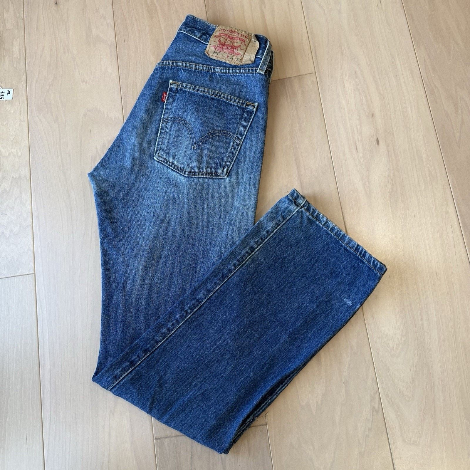 Levi's Vintage Levis 501 Jeans 30 Blue Dark Wash Straight Denim Size US 30 / EU 46 - 12 Thumbnail