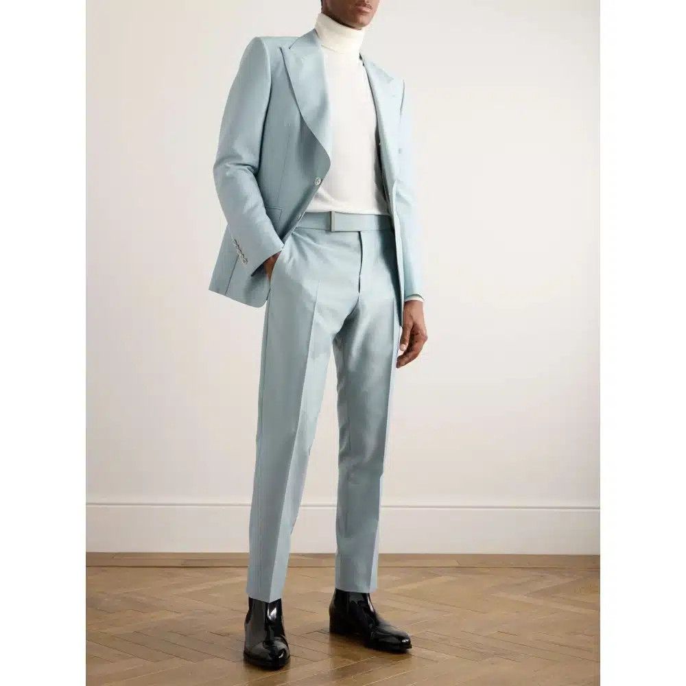 Tom Ford o1loc1c0825 JHAP04 Atticus Jacket in Light Blue Size US M / EU 48-50 / 2 - 3 Thumbnail