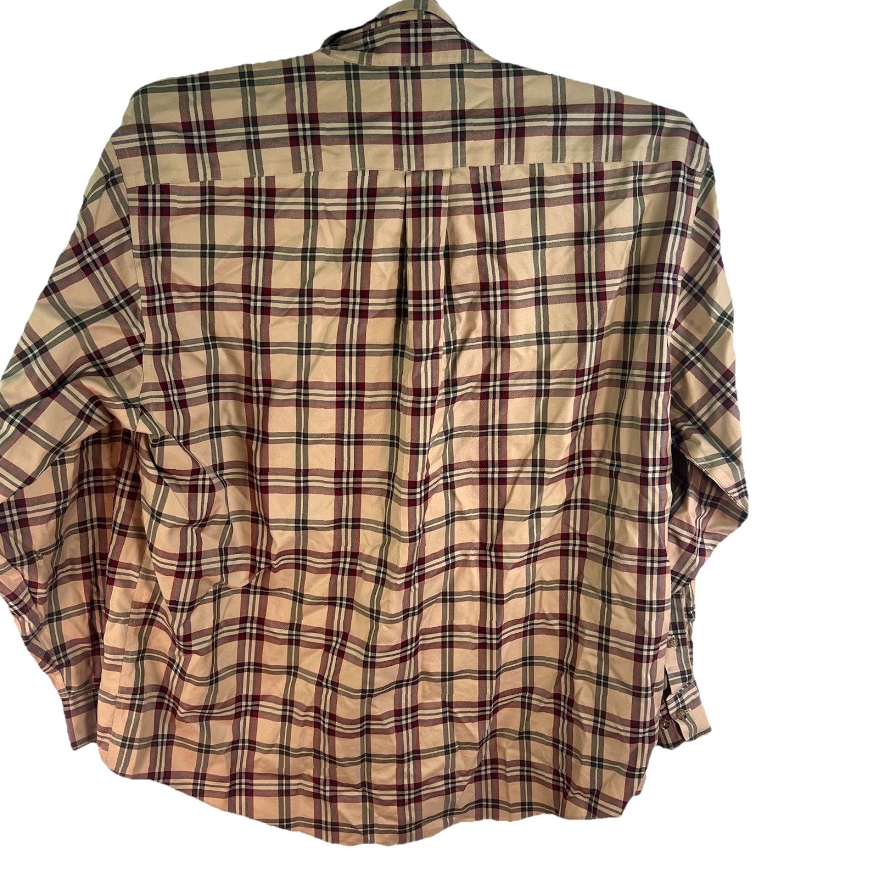 Brooks Brothers Brooks Brothers Plaid Button-Up Shirt Mens XL Tan/Red Long Sleeve Size US XL / EU 56 / 4 - 6 Thumbnail
