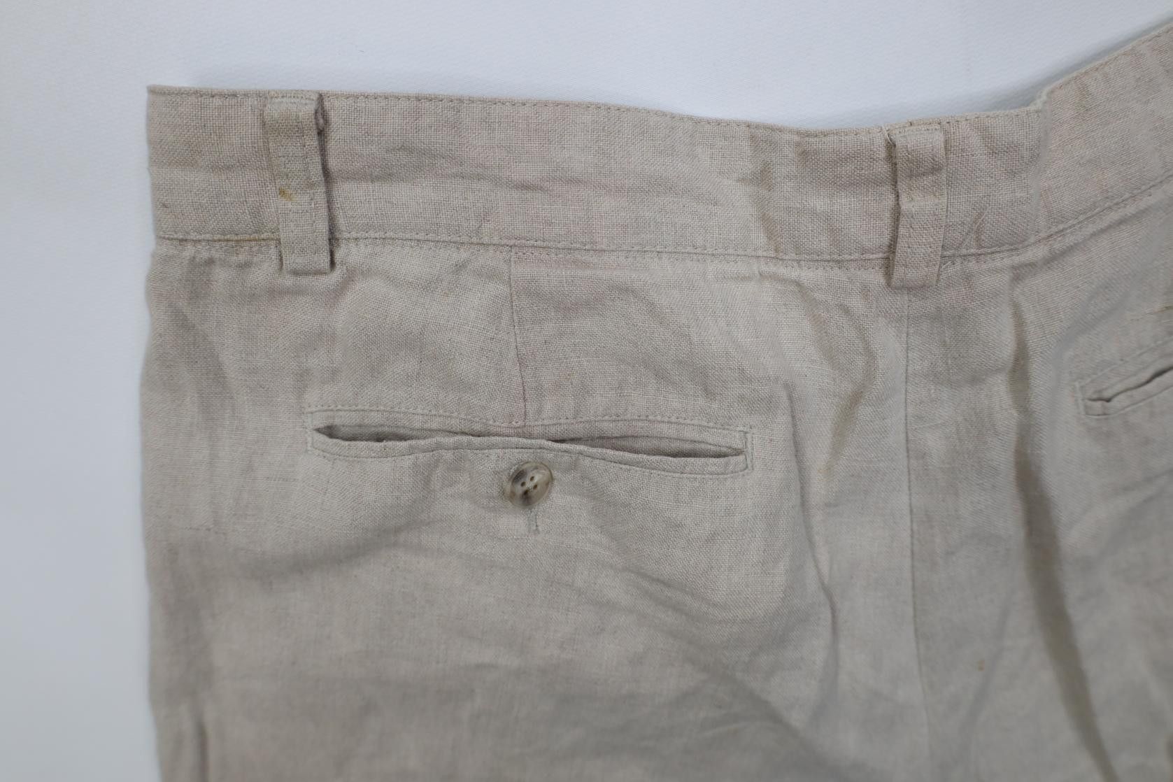 Banana Republic Vintage 90s Banana Republic Safari Linen Wide Leg Pants Size US 36 / EU 52 - 15 Thumbnail