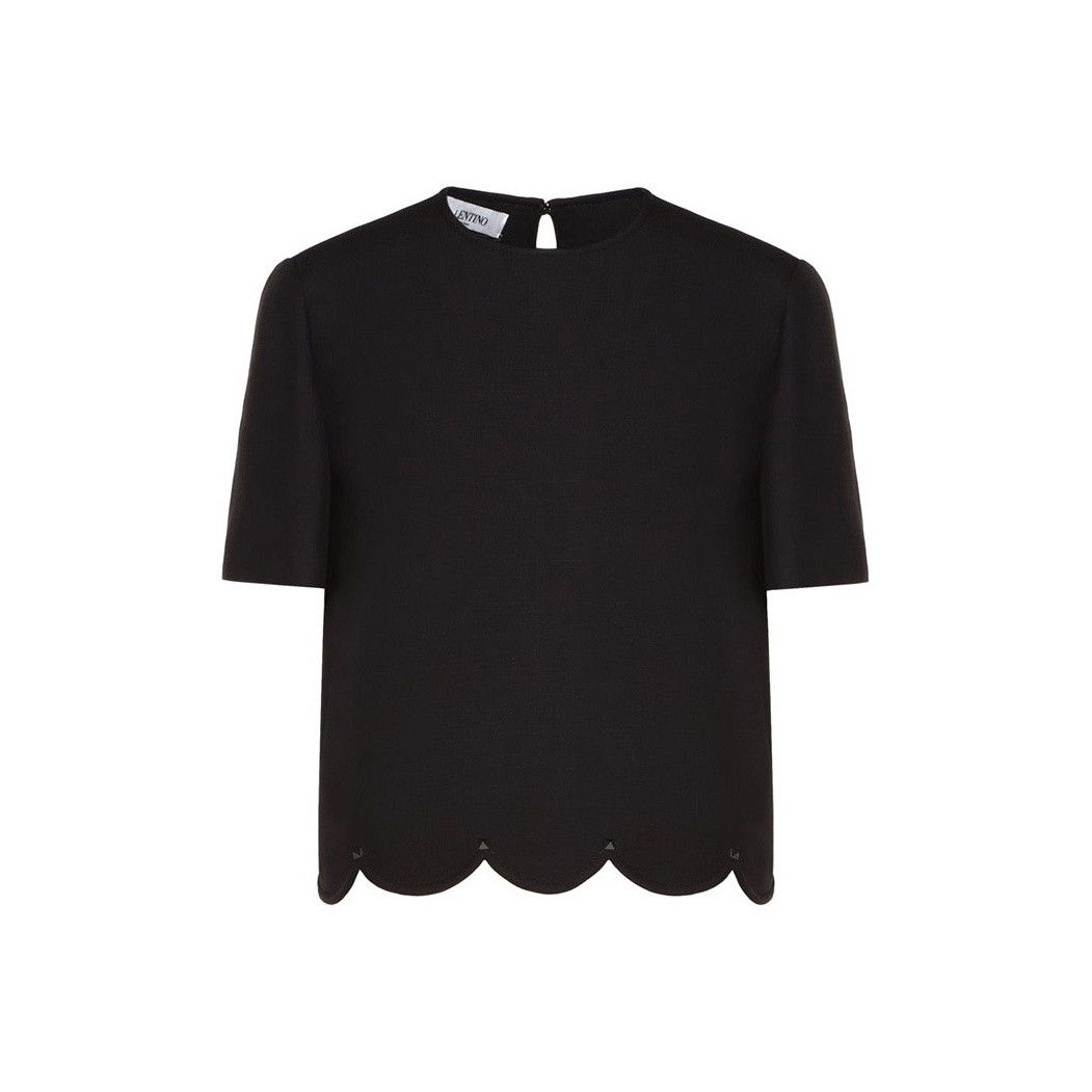 Valentino Valentino Rockstud Scalloped Blouse Size 40 Size S / US 4 / IT 40 - 1 Thumbnail