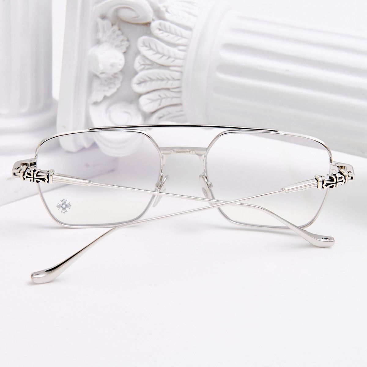 Chrome Hearts CHROME HEARTS MAGNUM II MATTE BLACK/SHINY SILVER GLASSES Size ONE SIZE - 7 Thumbnail