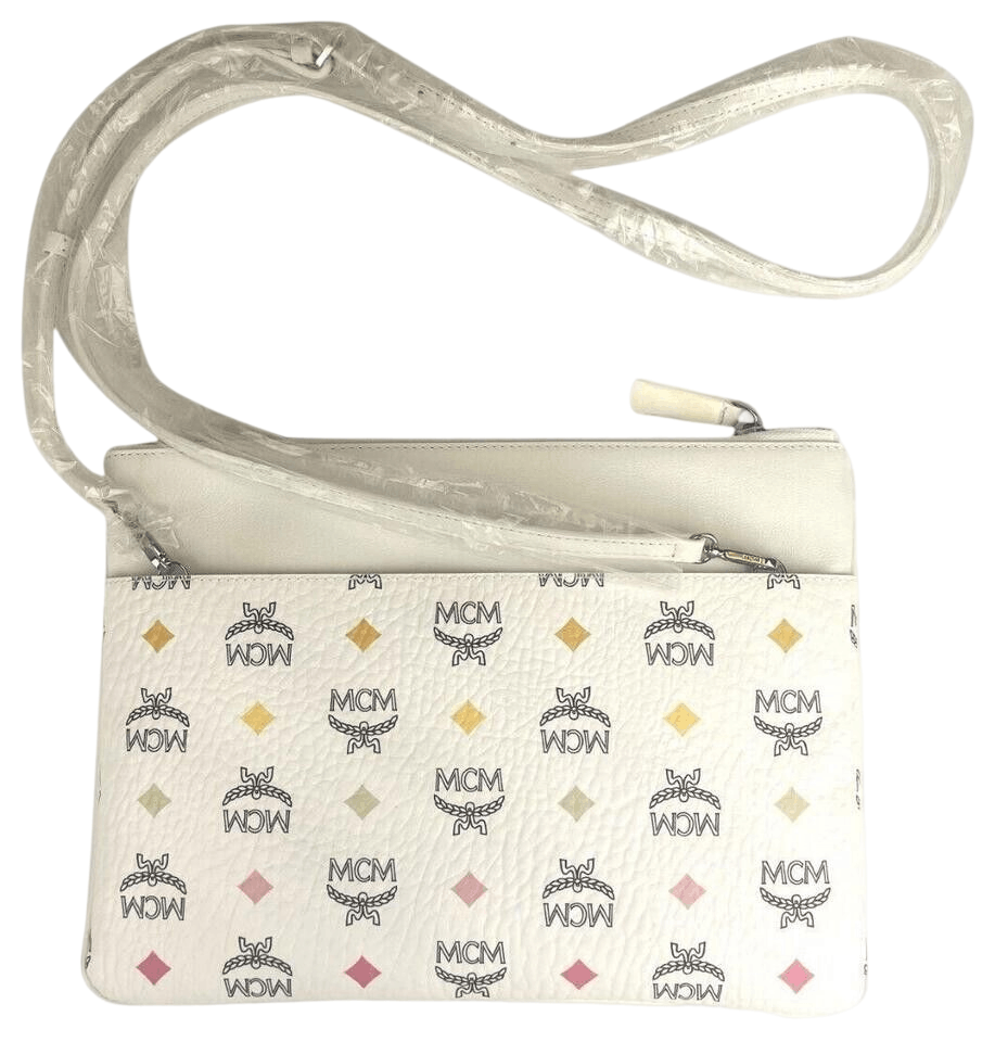 MCM Women's White Rainbow Visetos Coated Canvas Crossbody Bag Size ONE SIZE - 1 Thumbnail